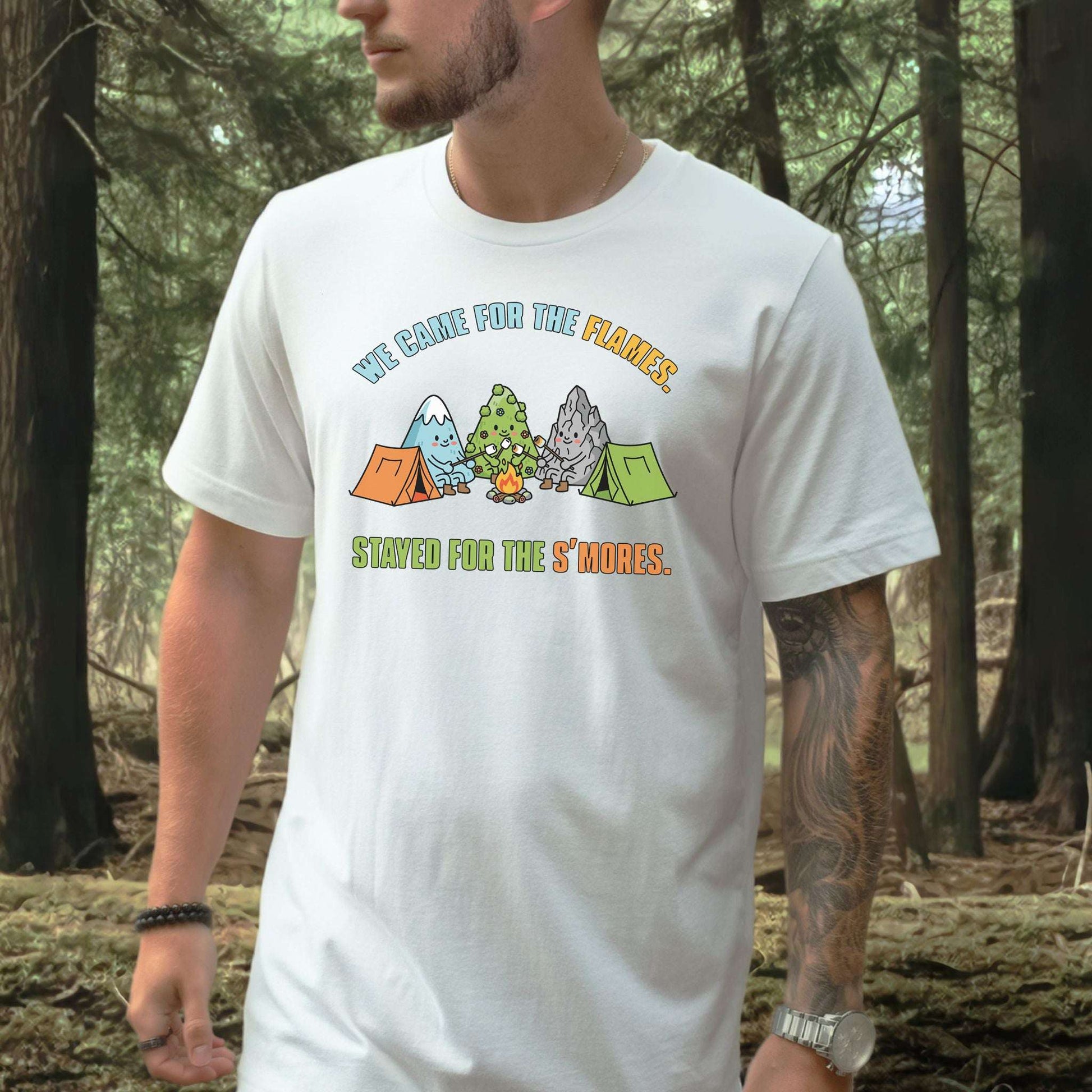 We Came for the Flames Mountain Campfire T-Shirt