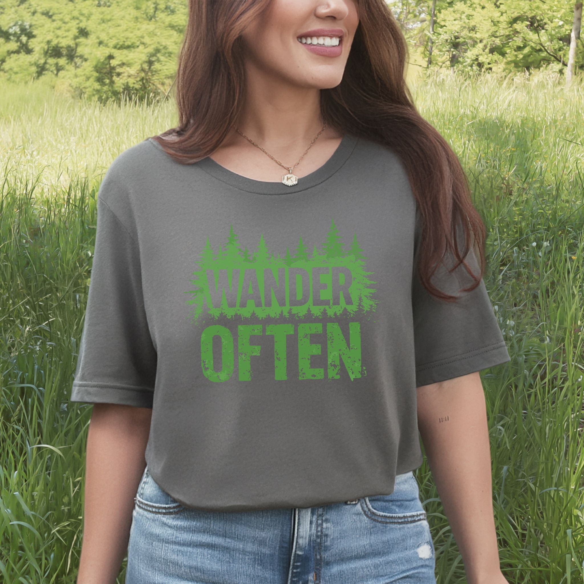 Wander Often Retro Forest Adventure Hiking T-Shirt