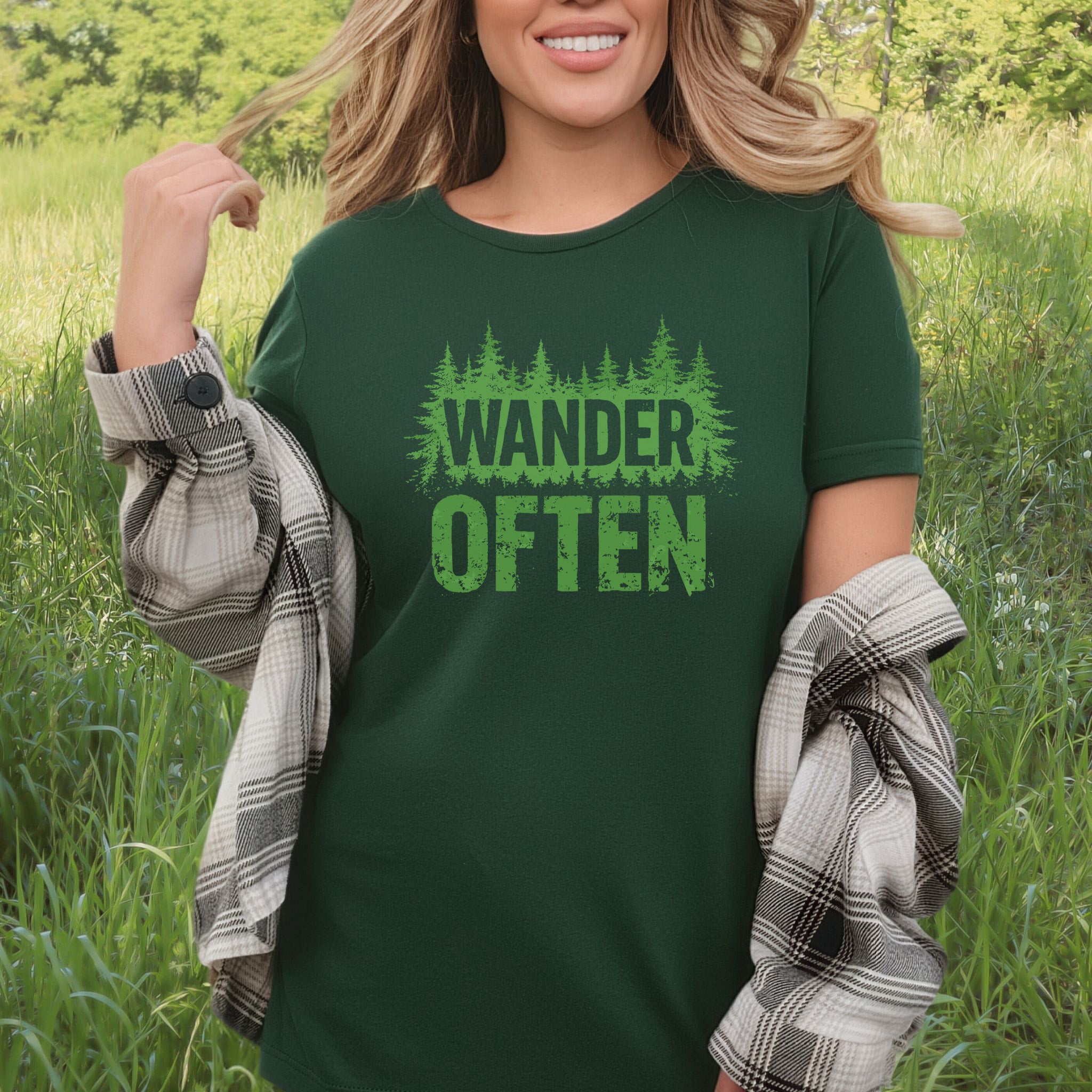 Wander Often Retro Forest Adventure Hiking T-Shirt