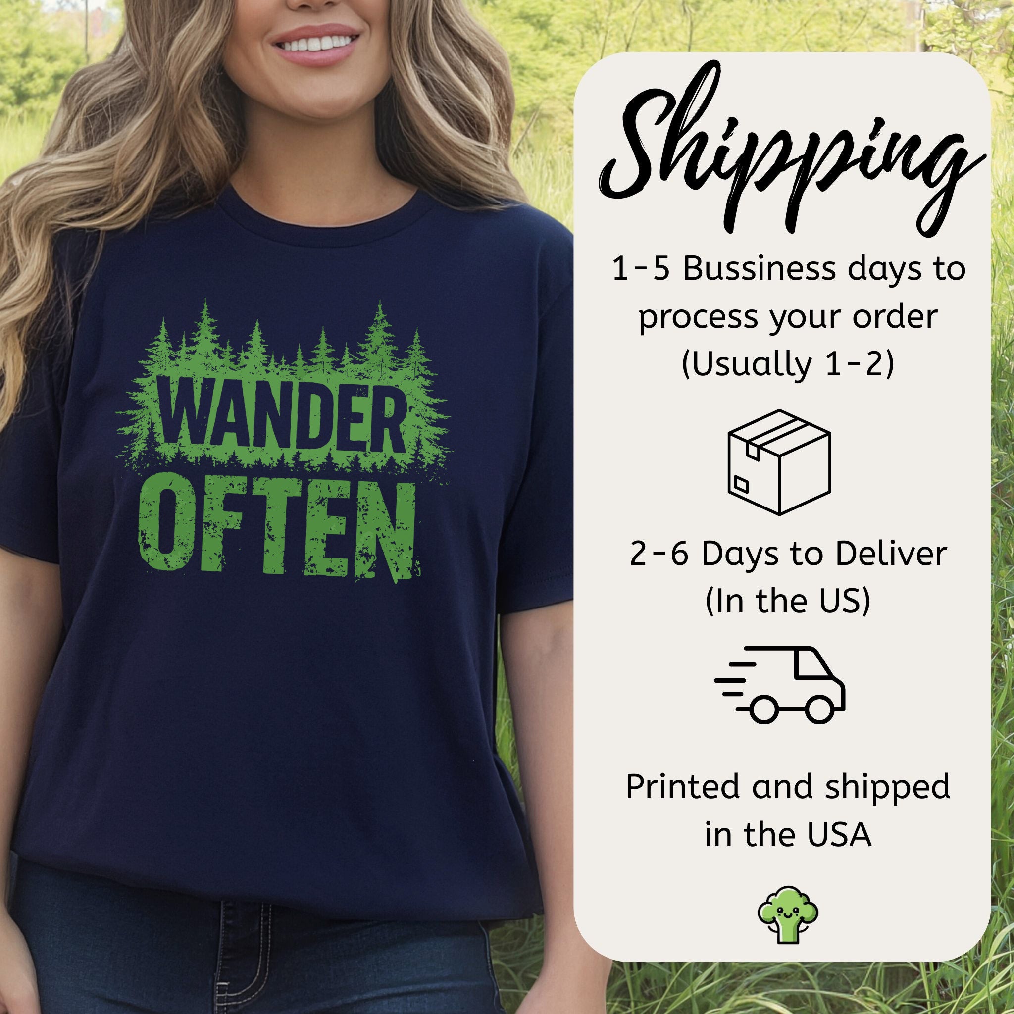 Wander Often Retro Forest Adventure Hiking T-Shirt