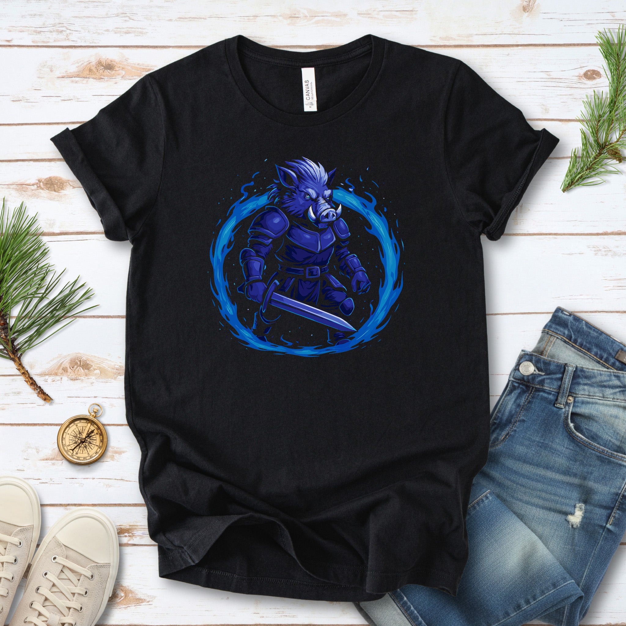 Coldfire Warthog Warrior Fantasy T-Shirt