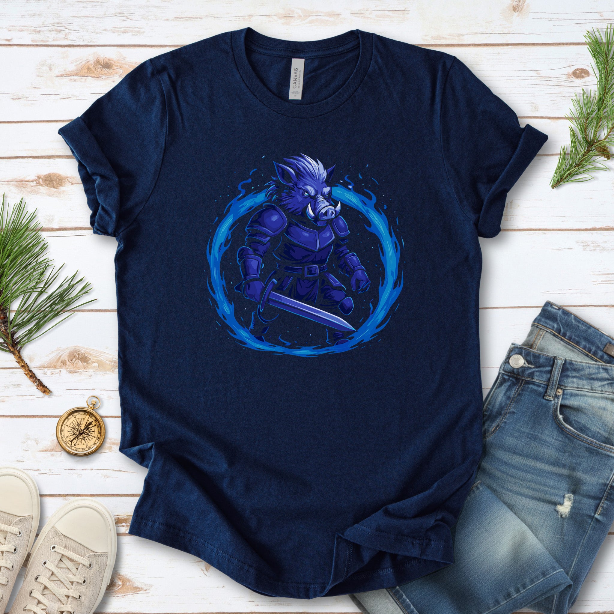 Coldfire Warthog Warrior Fantasy T-Shirt