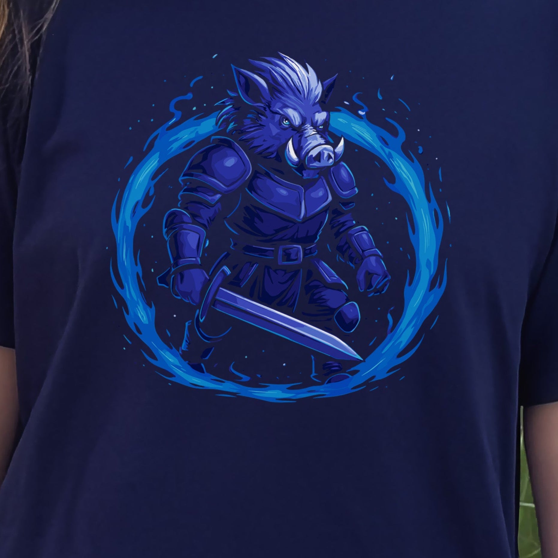 Coldfire Warthog Warrior Fantasy T-Shirt
