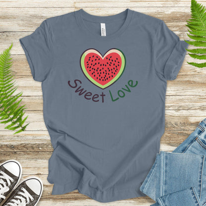 Sweet Love – Heart-Shaped Watermelon T-Shirt - TShirtree