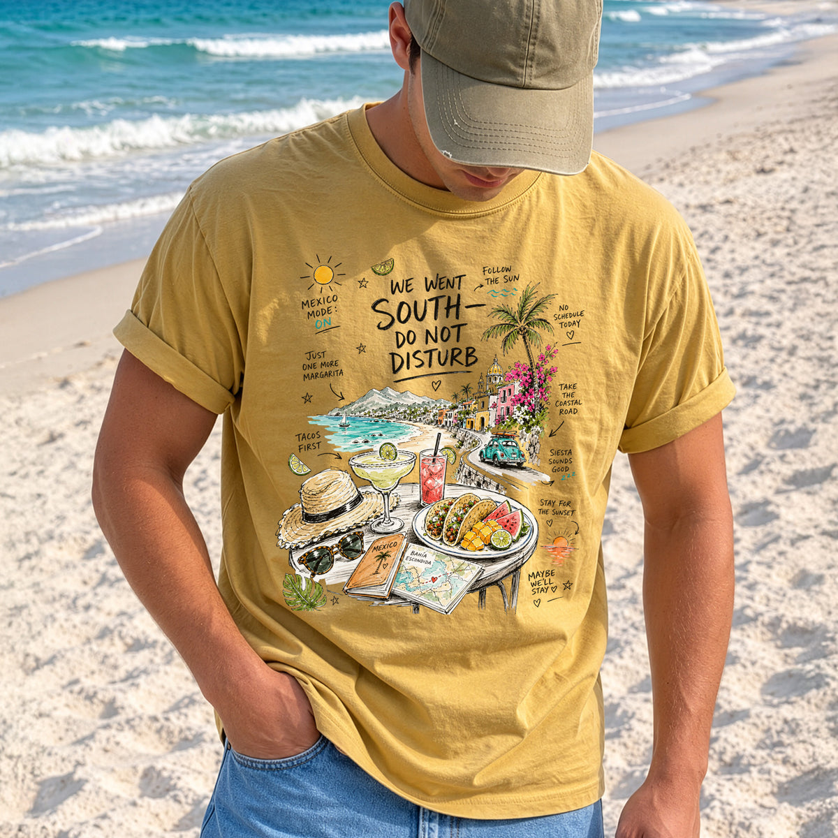 We Went South Do Not Disturb Comfort Colors Shirt – Mexico Vacation Tee