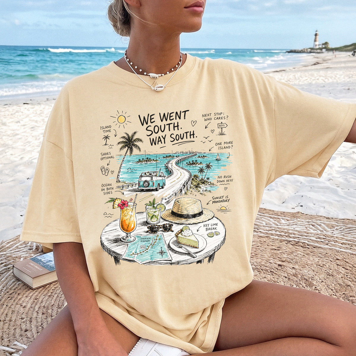 We Went South Way South Comfort Colors Shirt – Florida Keys Tee