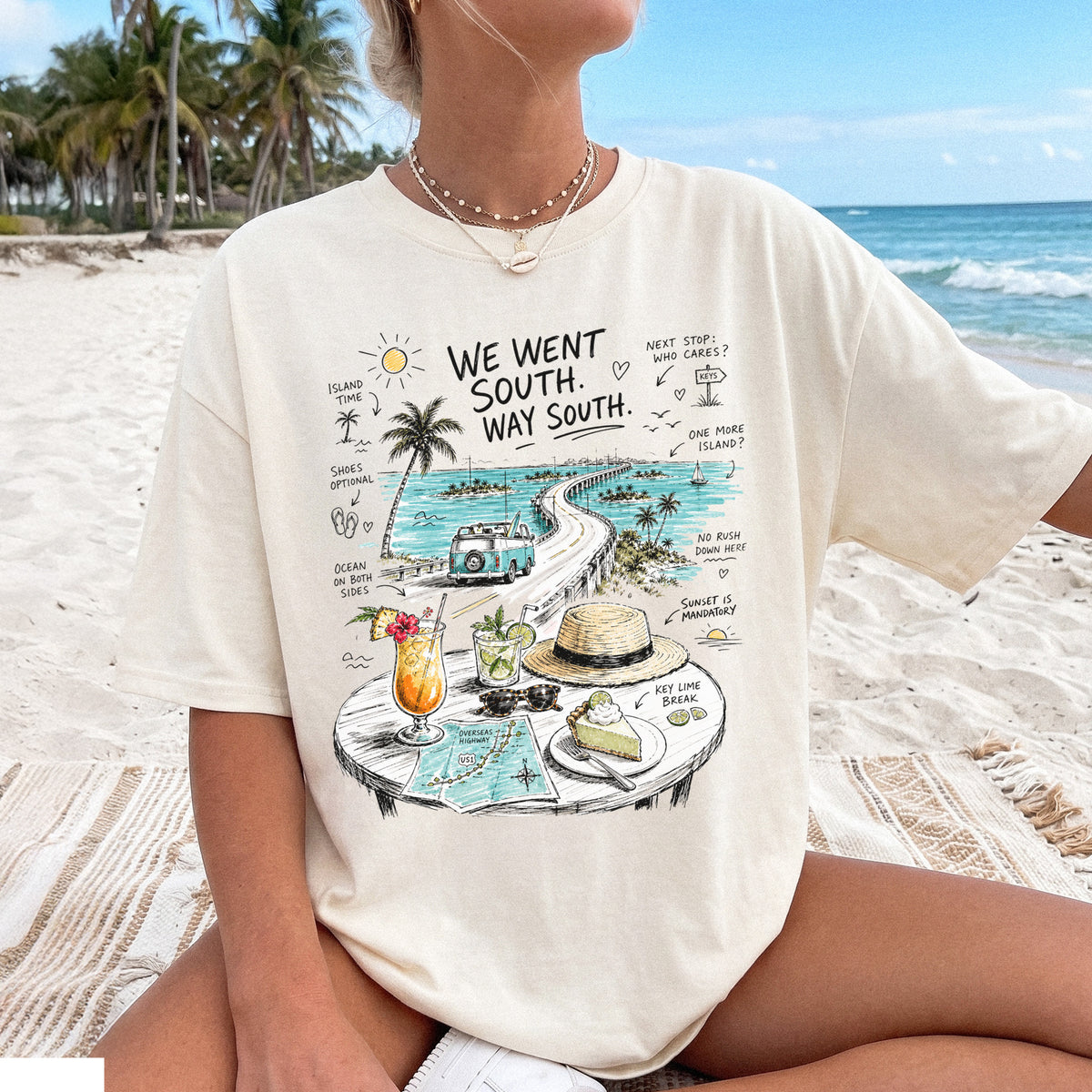 We Went South Way South Comfort Colors Shirt – Florida Keys Tee