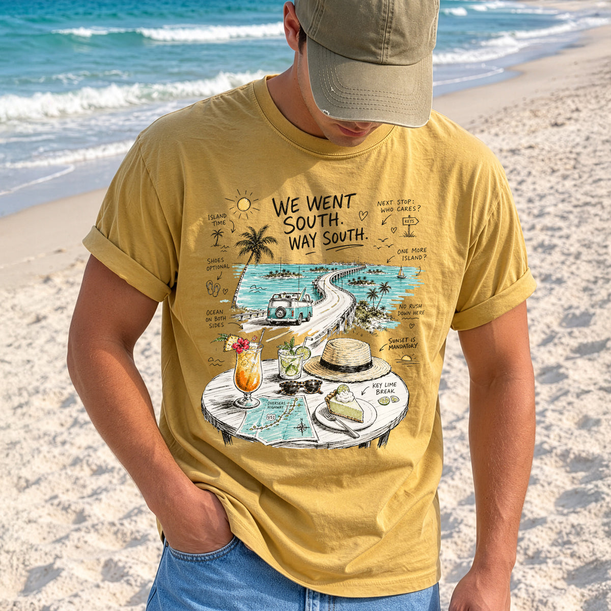 We Went South Way South Comfort Colors Shirt – Florida Keys Tee