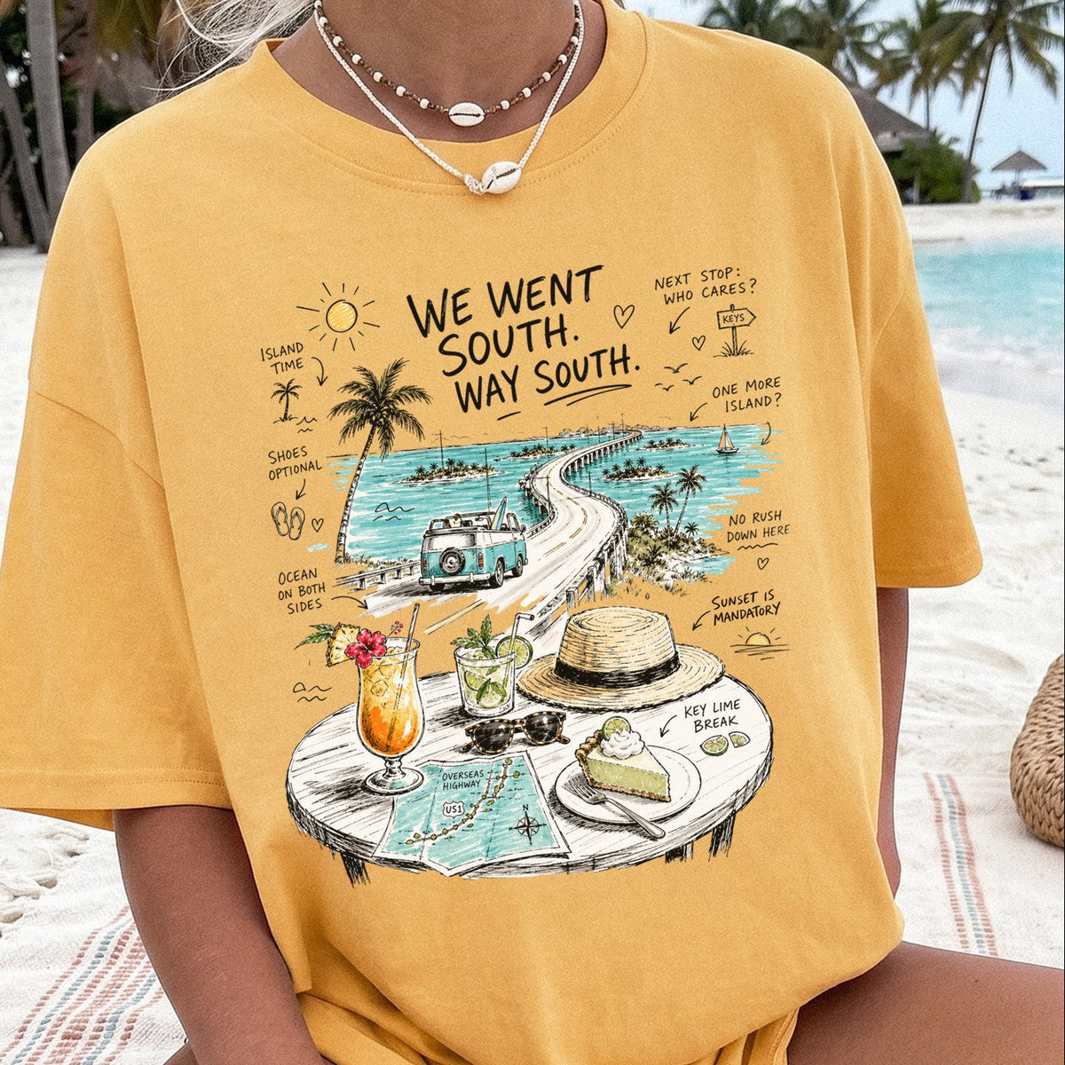 We Went South Way South Comfort Colors Shirt – Florida Keys Tee