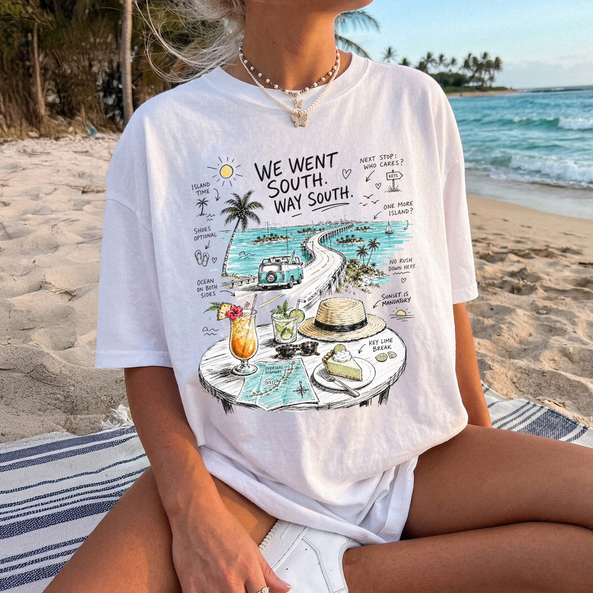 We Went South Way South Comfort Colors Shirt – Florida Keys Tee