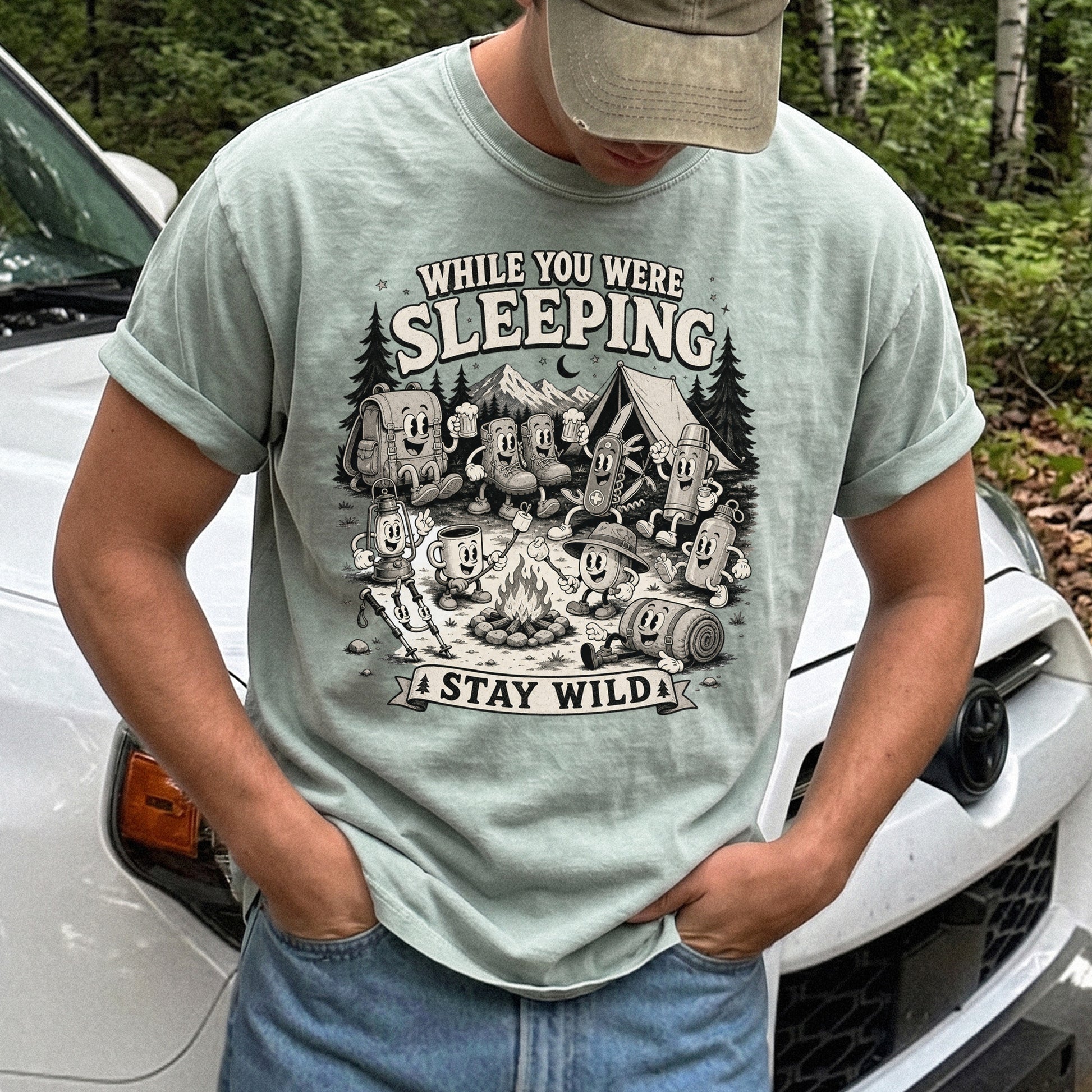 While You Were Sleeping Comfort Colors Shirt – Stay Wild Camping Tee