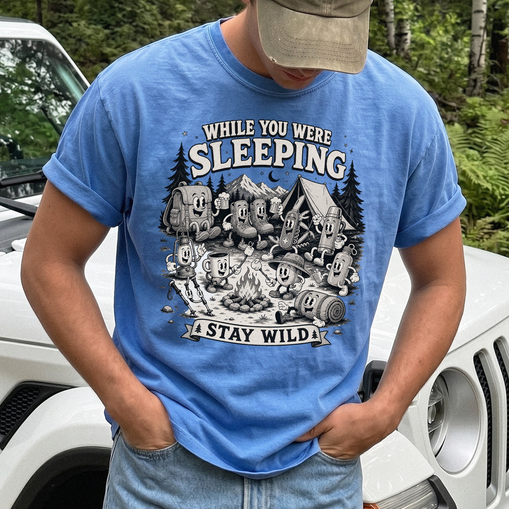 While You Were Sleeping Comfort Colors Shirt – Stay Wild Camping Tee