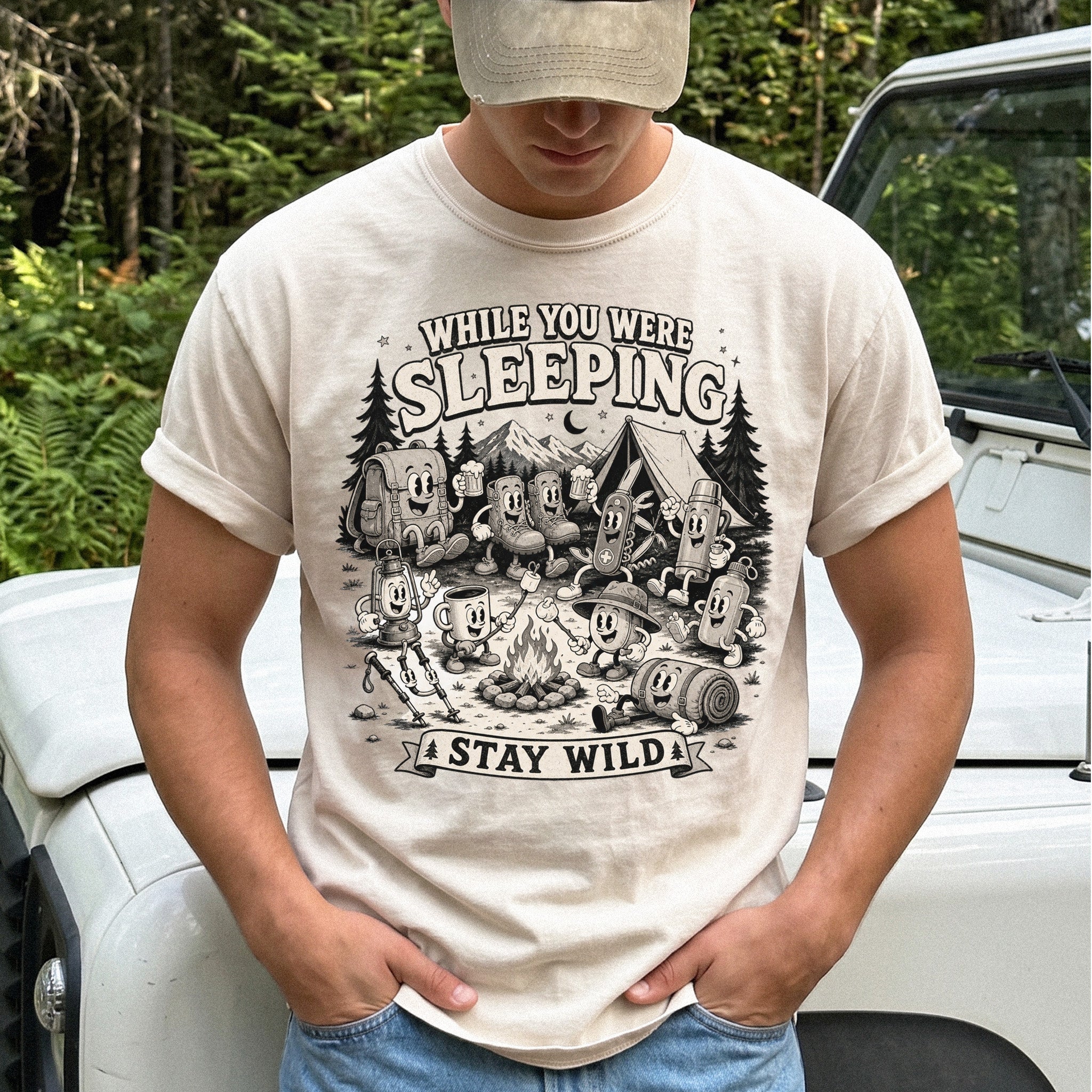 While You Were Sleeping Comfort Colors Shirt – Stay Wild Camping Tee