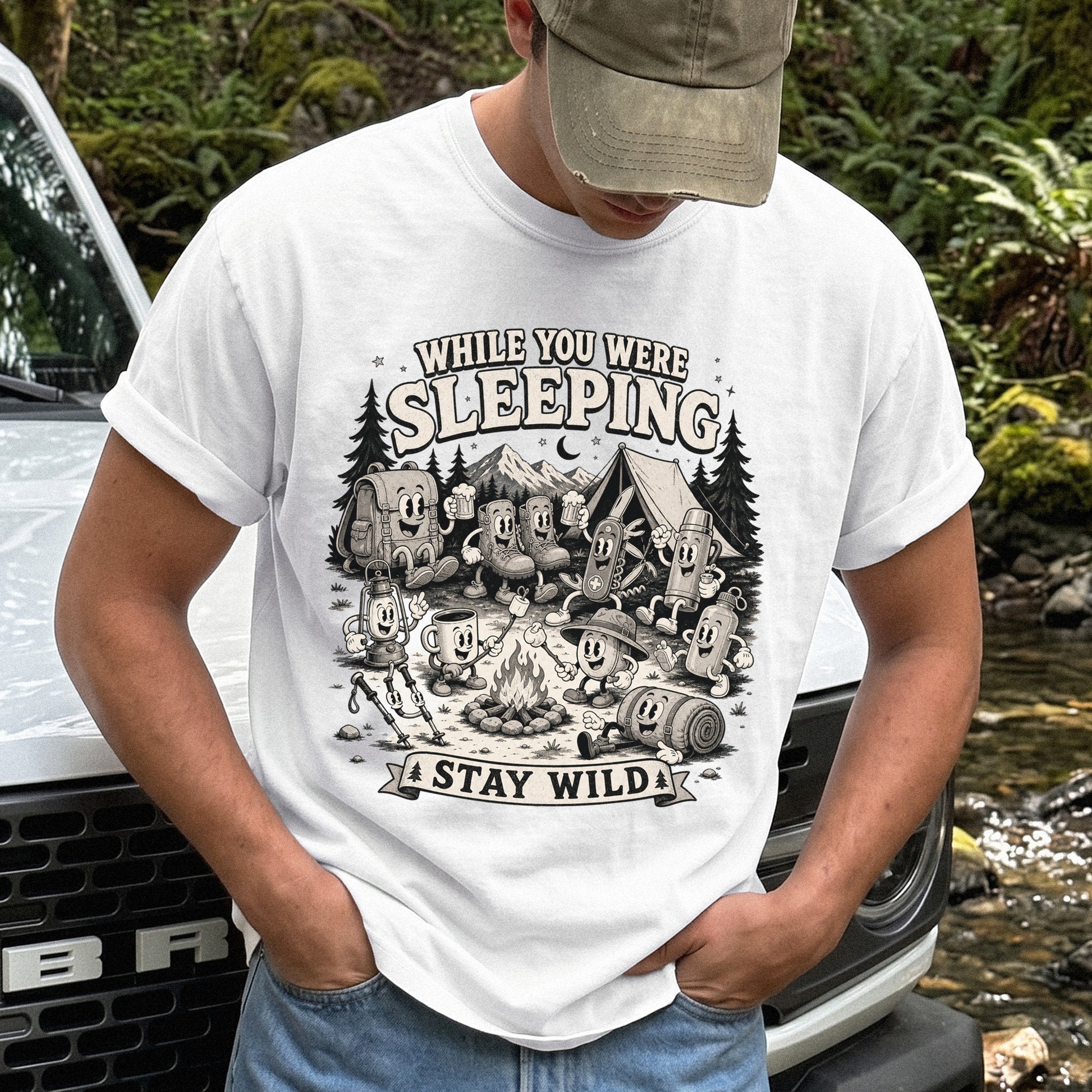 While You Were Sleeping Comfort Colors Shirt – Stay Wild Camping Tee