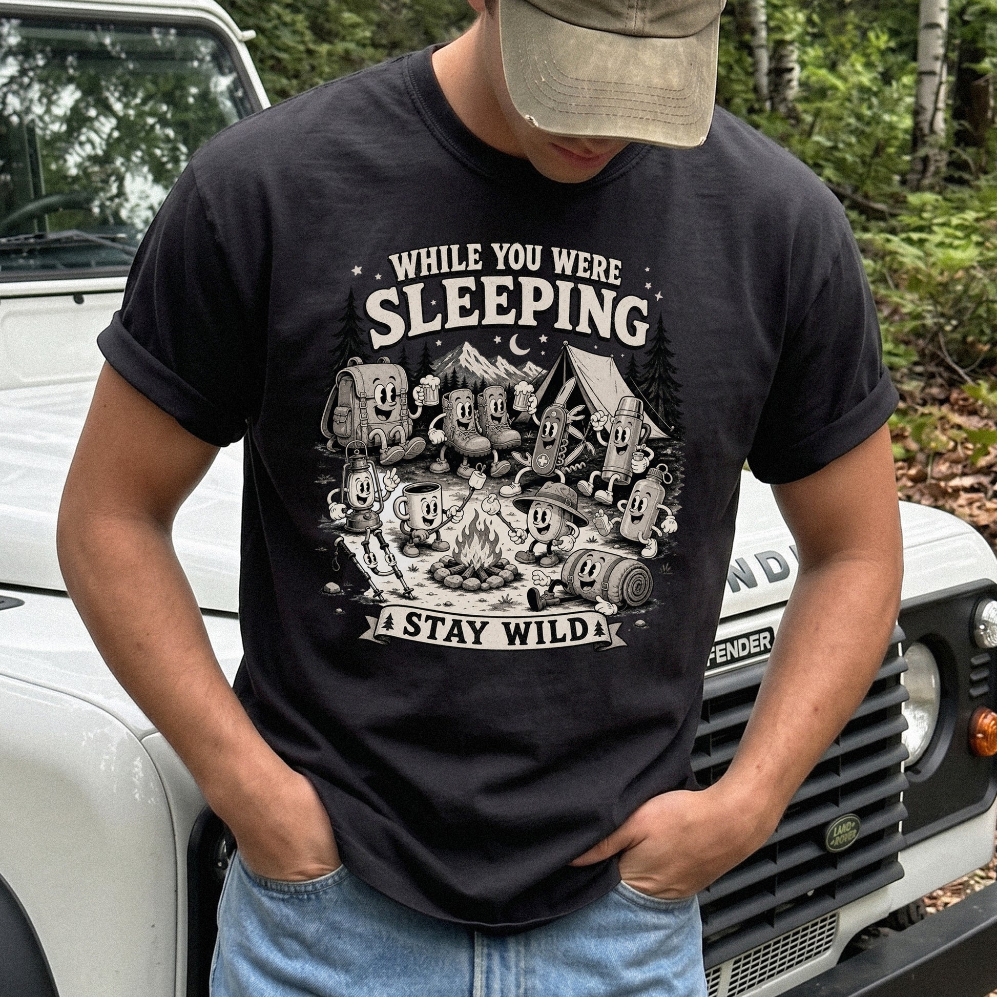While You Were Sleeping Comfort Colors Shirt – Stay Wild Camping Tee