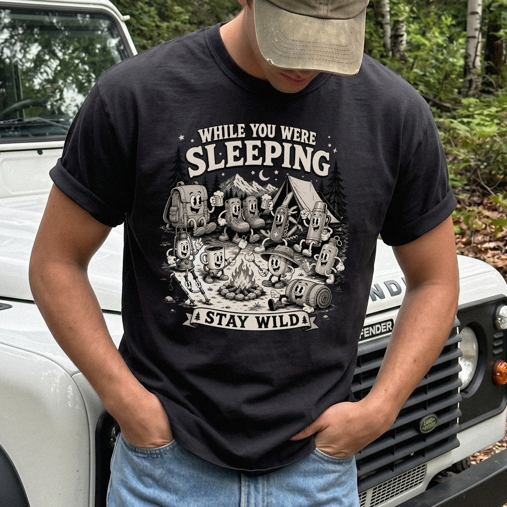 While You Were Sleeping Comfort Colors Shirt – Stay Wild Camping Tee