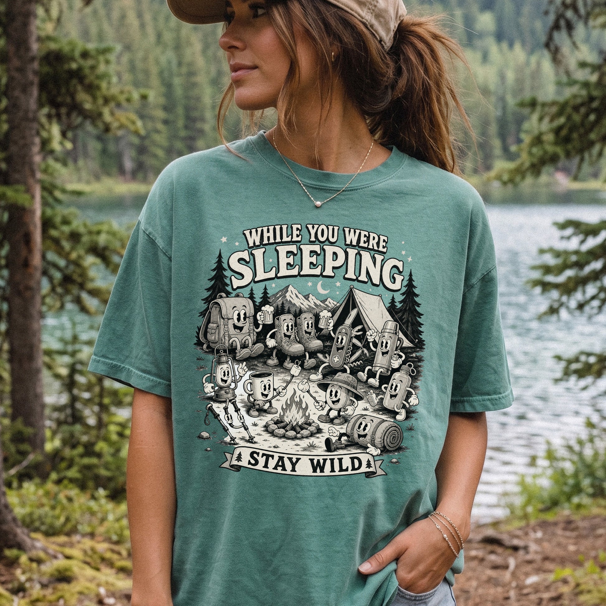 While You Were Sleeping Comfort Colors Shirt – Stay Wild Camping Tee