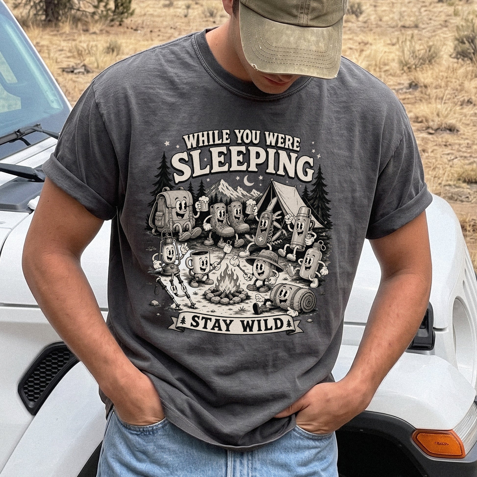 While You Were Sleeping Comfort Colors Shirt – Stay Wild Camping Tee