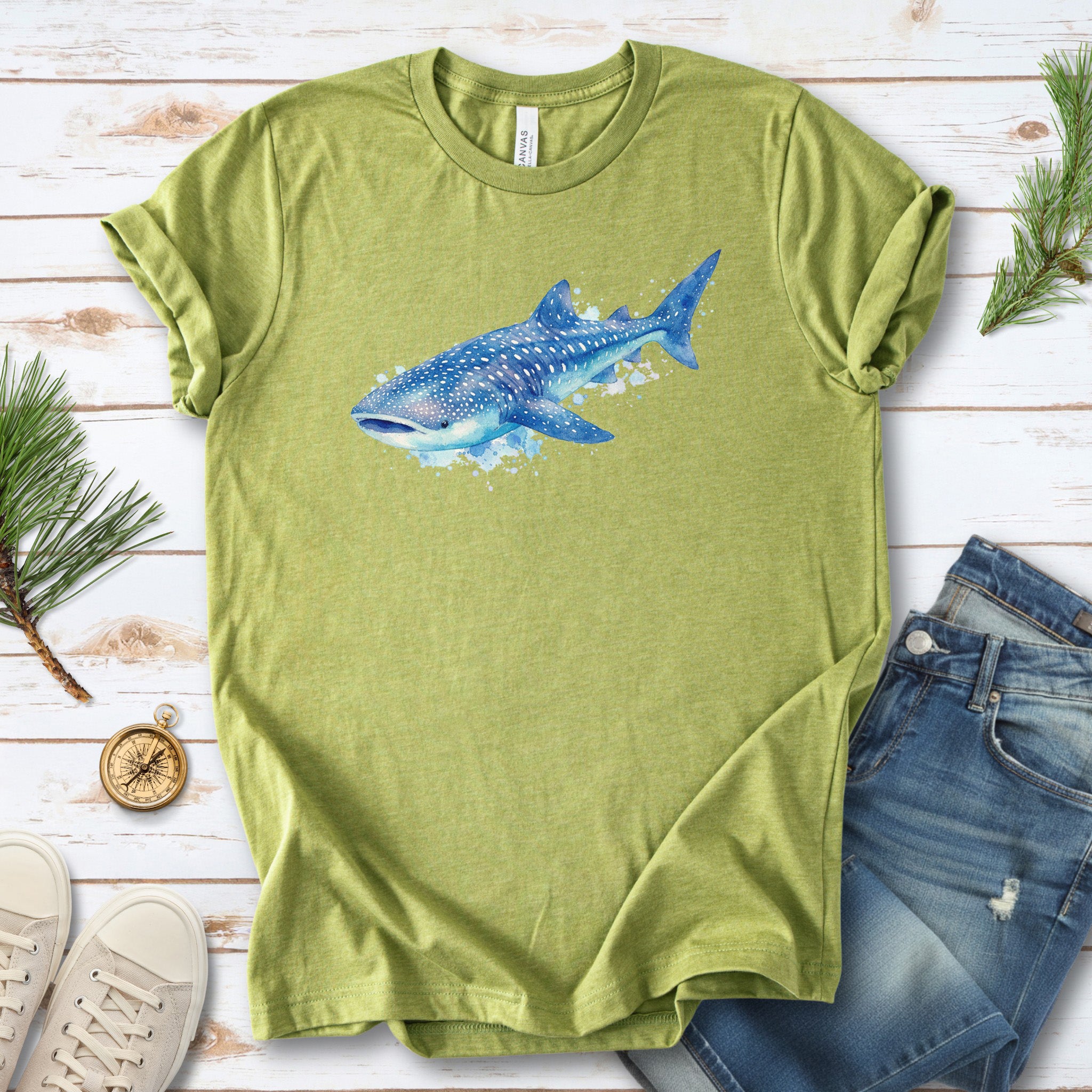 Whale Shark Watercolor Ocean Lover T-Shirt