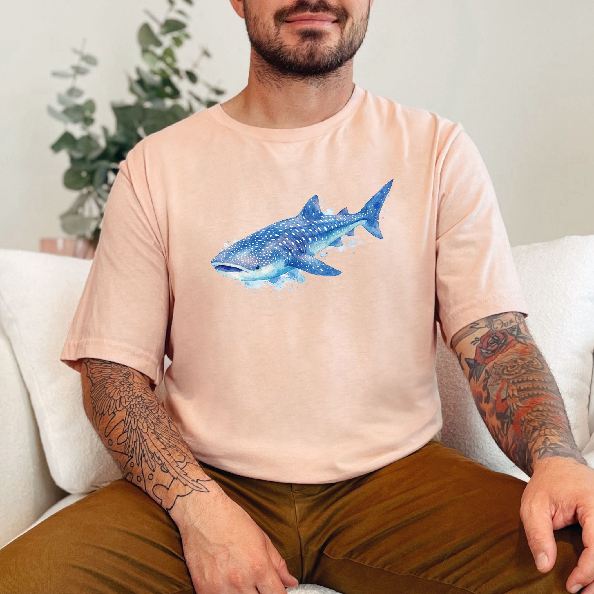 Whale Shark Watercolor Ocean Lover T-Shirt