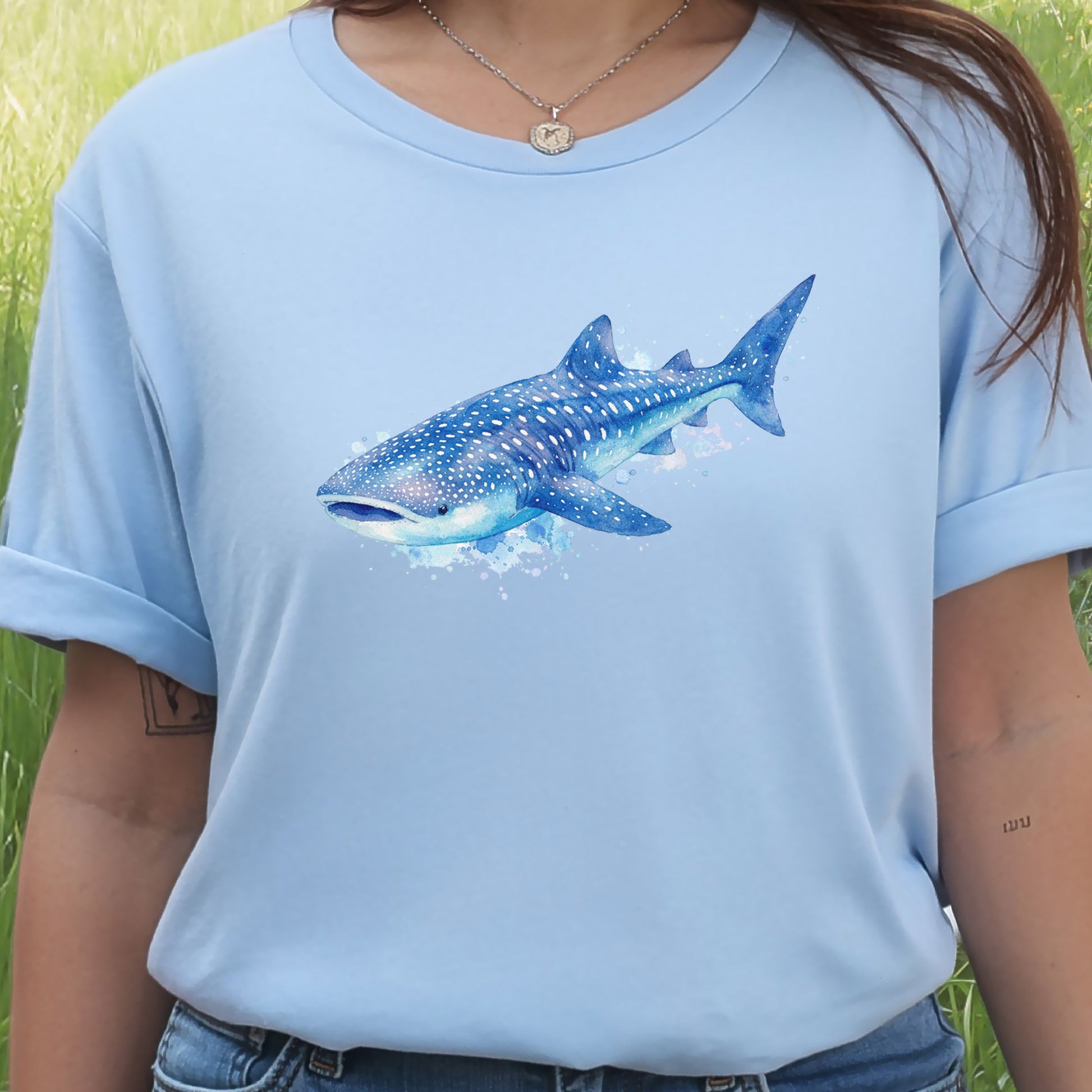 Whale Shark Watercolor Ocean Lover T-Shirt