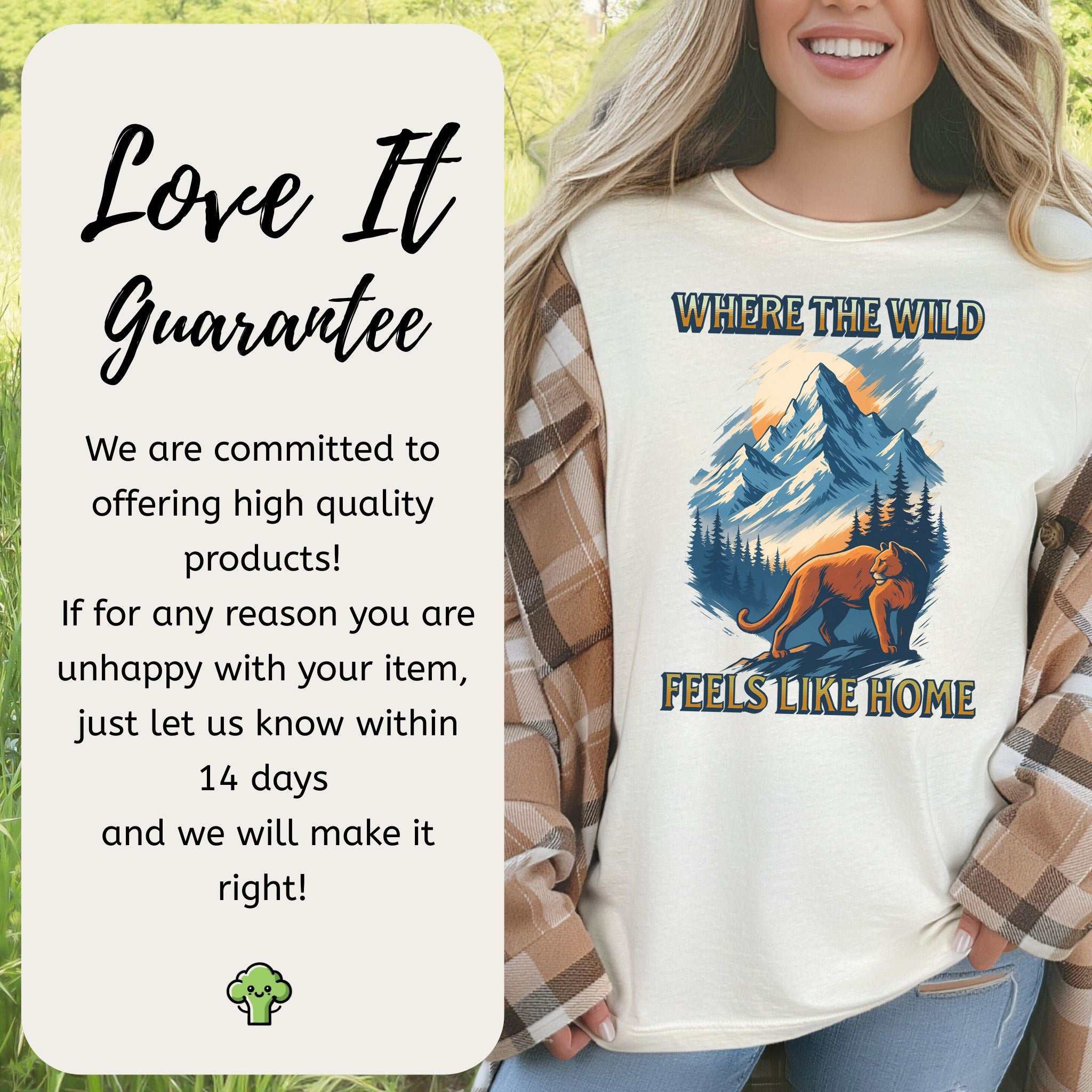 Where the Wild Feels Like Home T-Shirt – Retro Cougar Mountain Tee
