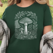 Whispering Mycelium Amanita Muscaria Forestcore Botanical T-Shirt