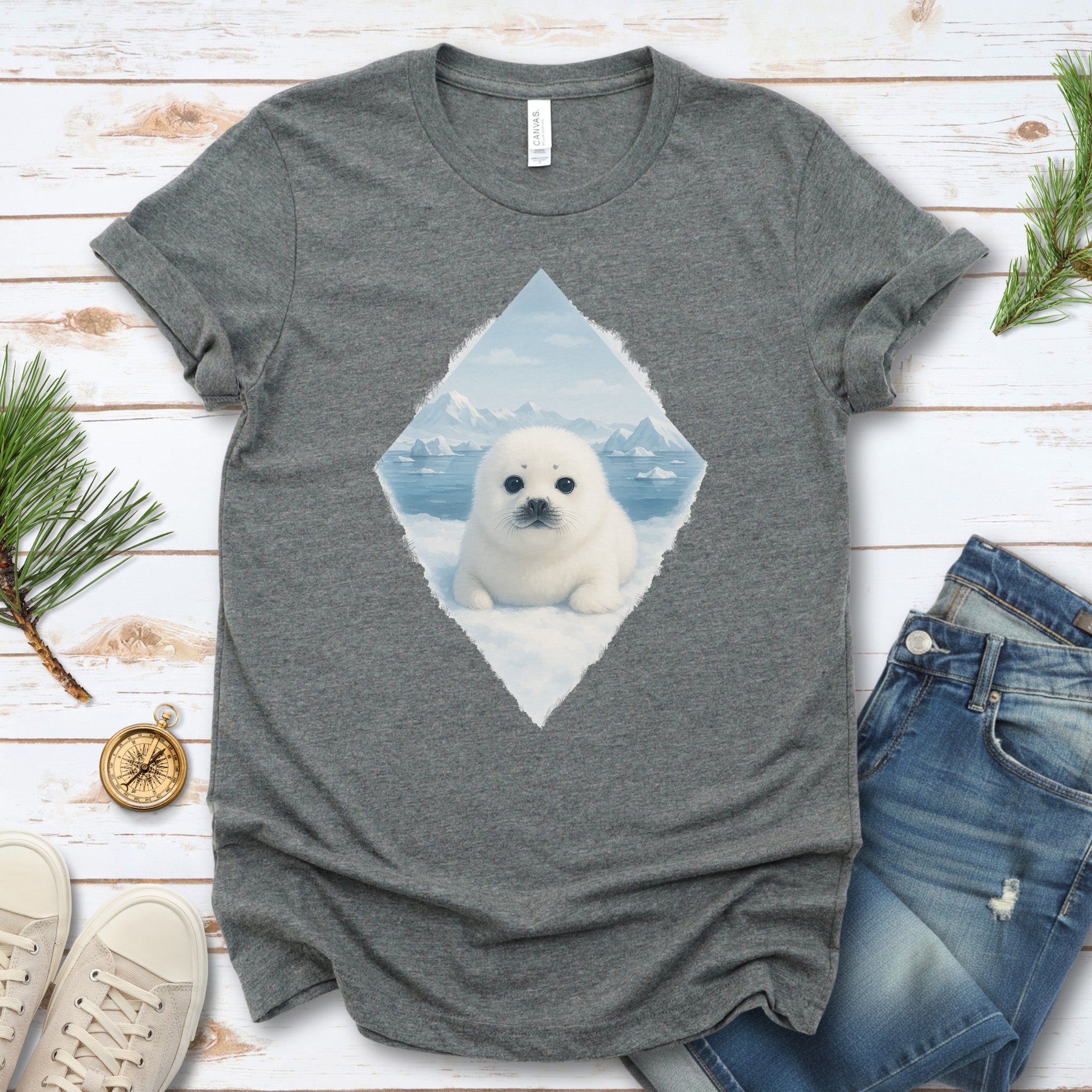 Baby Seal Arctic T-Shirt – Cute Winter Wildlife Vintage Tee
