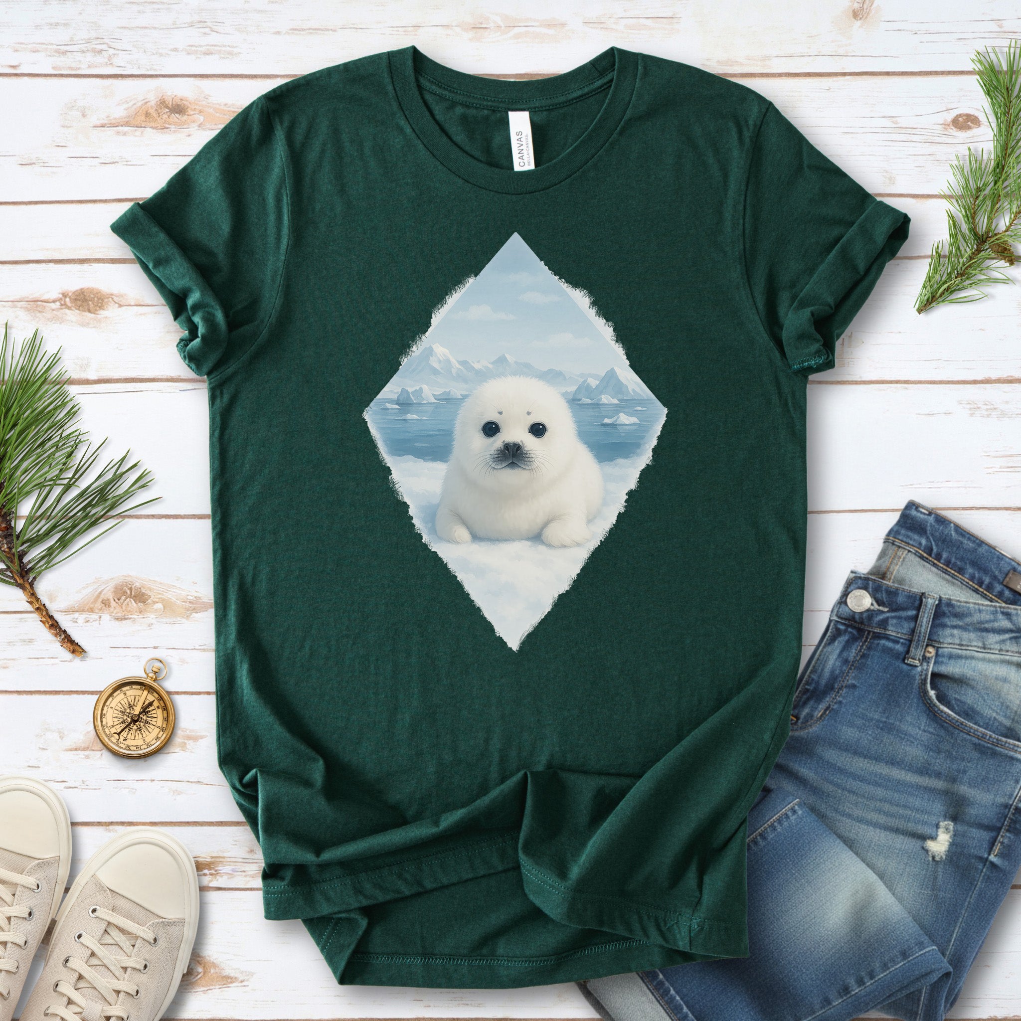 Baby Seal Arctic T-Shirt – Cute Winter Wildlife Vintage Tee