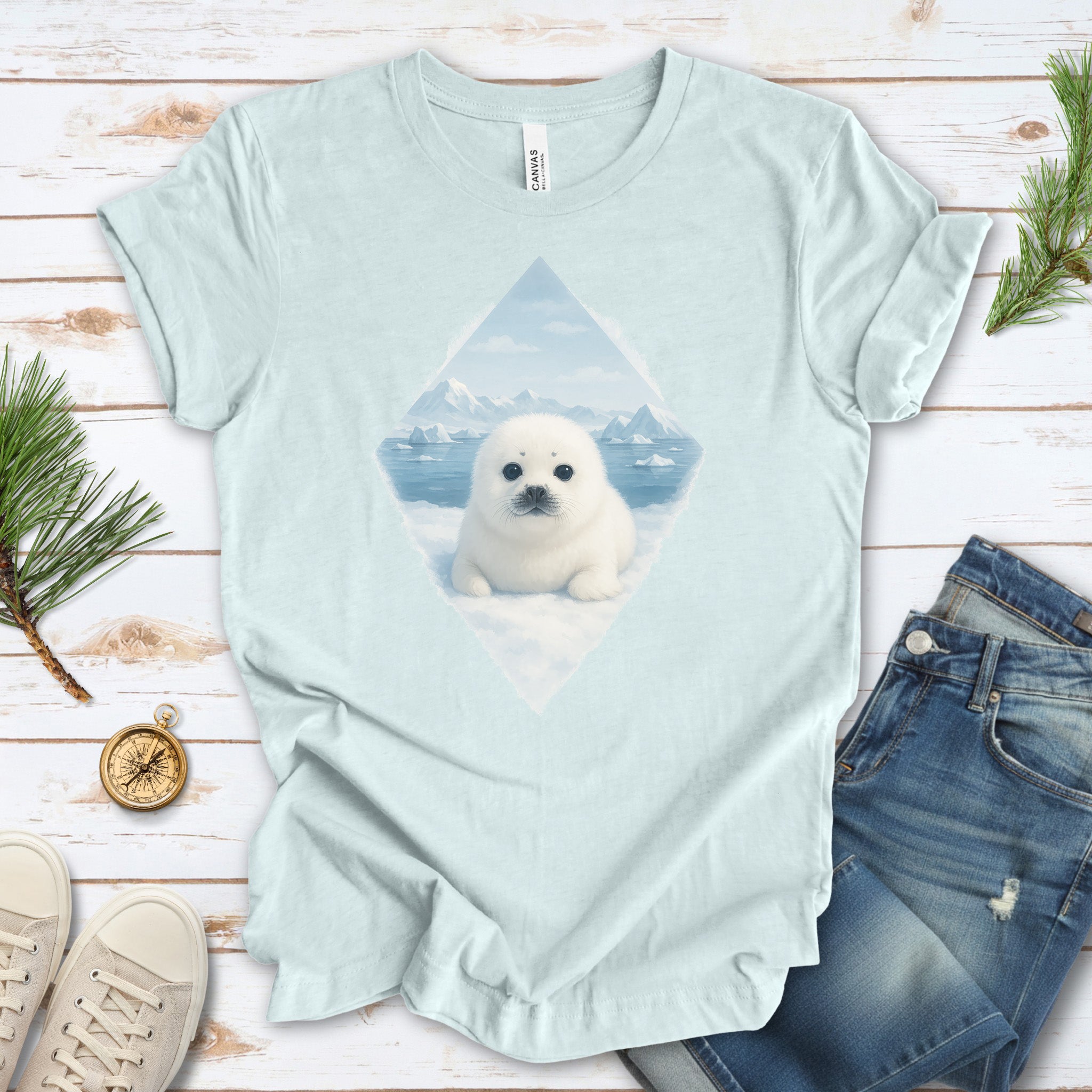 Baby Seal Arctic T-Shirt – Cute Winter Wildlife Vintage Tee