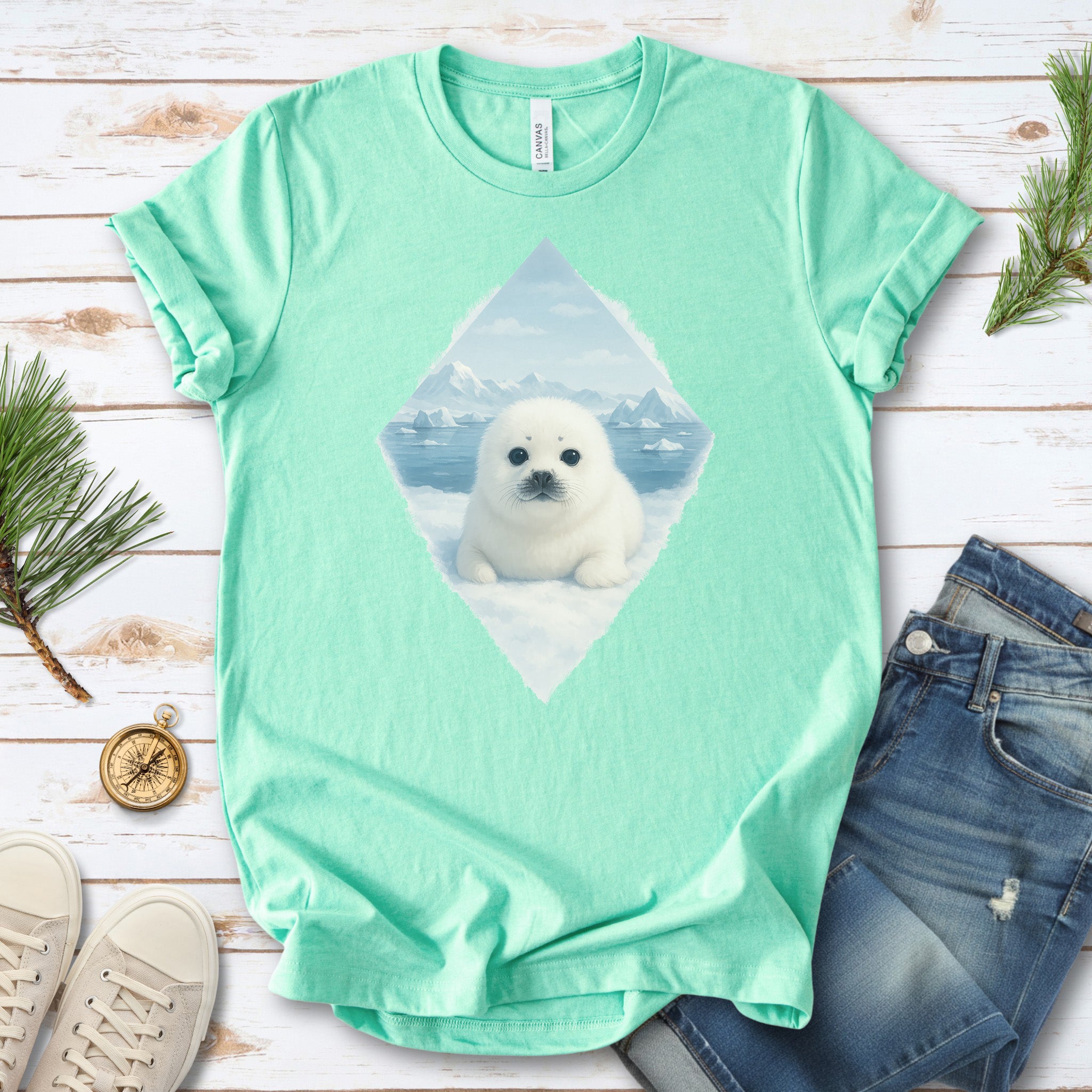 Baby Seal Arctic T-Shirt – Cute Winter Wildlife Vintage Tee