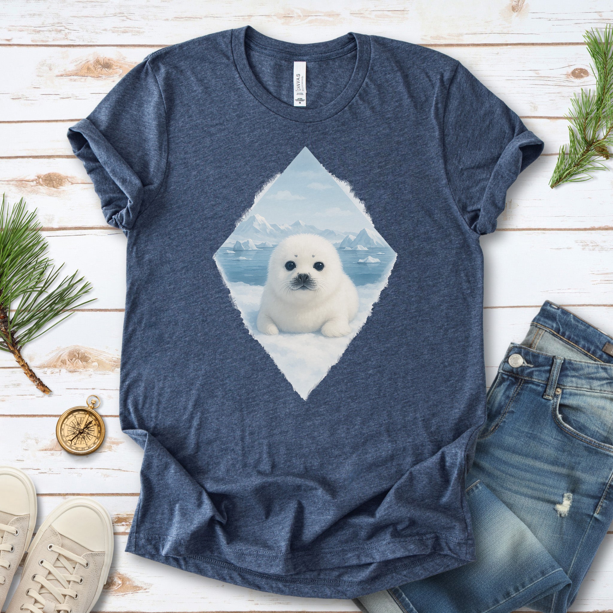 Baby Seal Arctic T-Shirt – Cute Winter Wildlife Vintage Tee