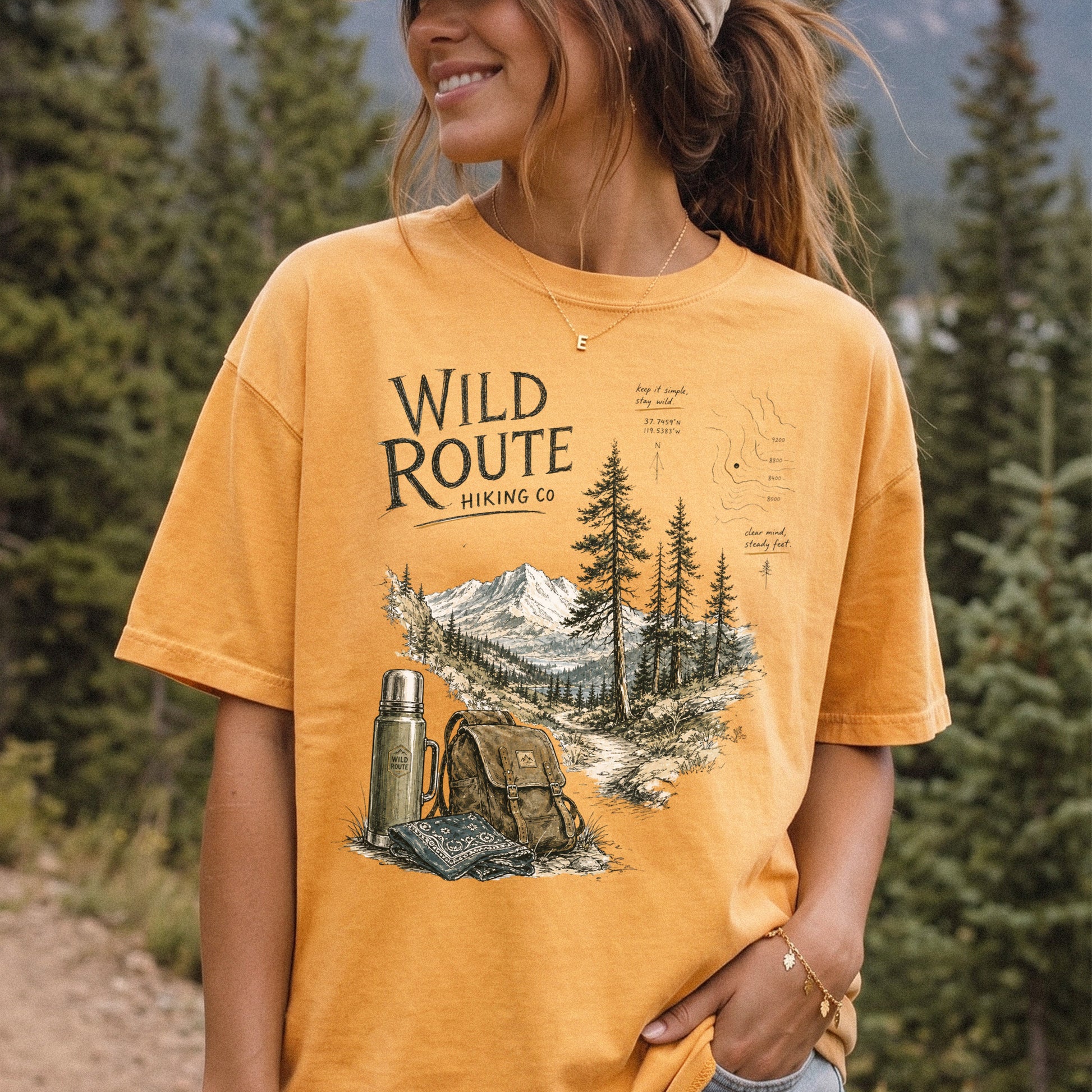 Wild Route Comfort Colors Shirt – Vintage Hiking Backpacker T-Shirt