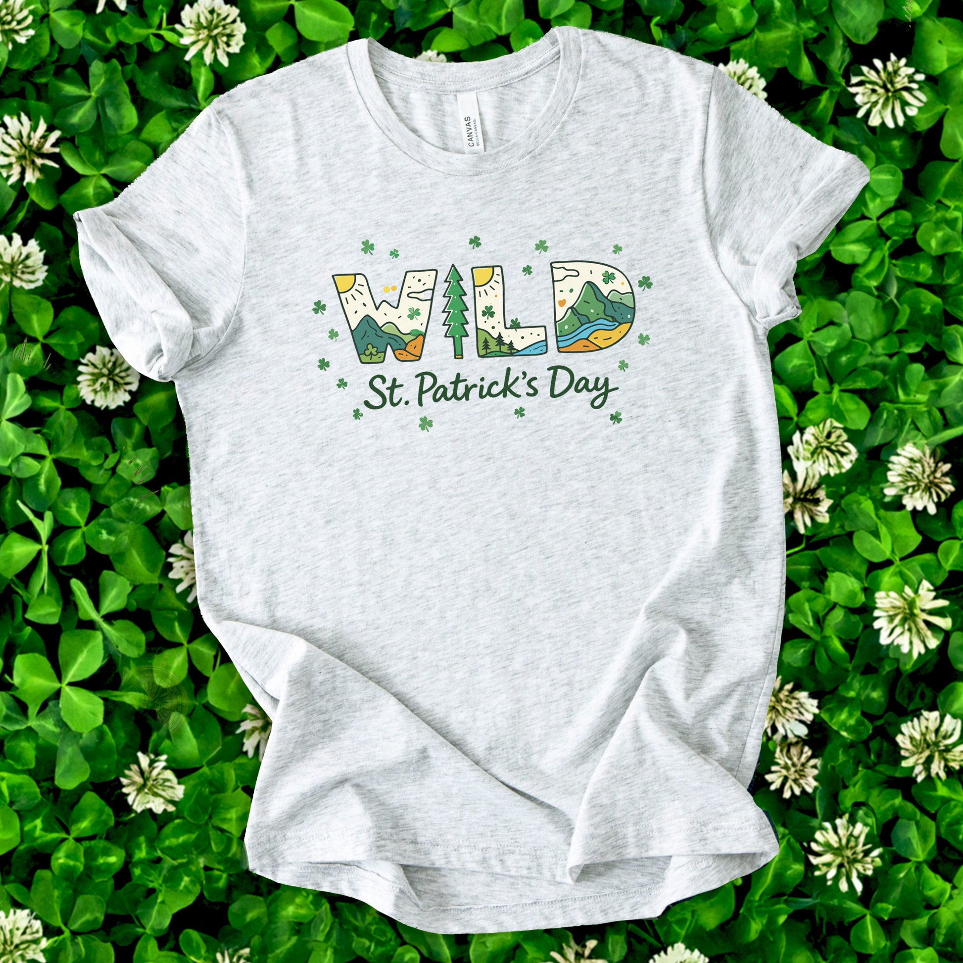Wild St. Patrick’s Day T-Shirt – Lucky Mountains, Shamrocks & Outdoor Vibes