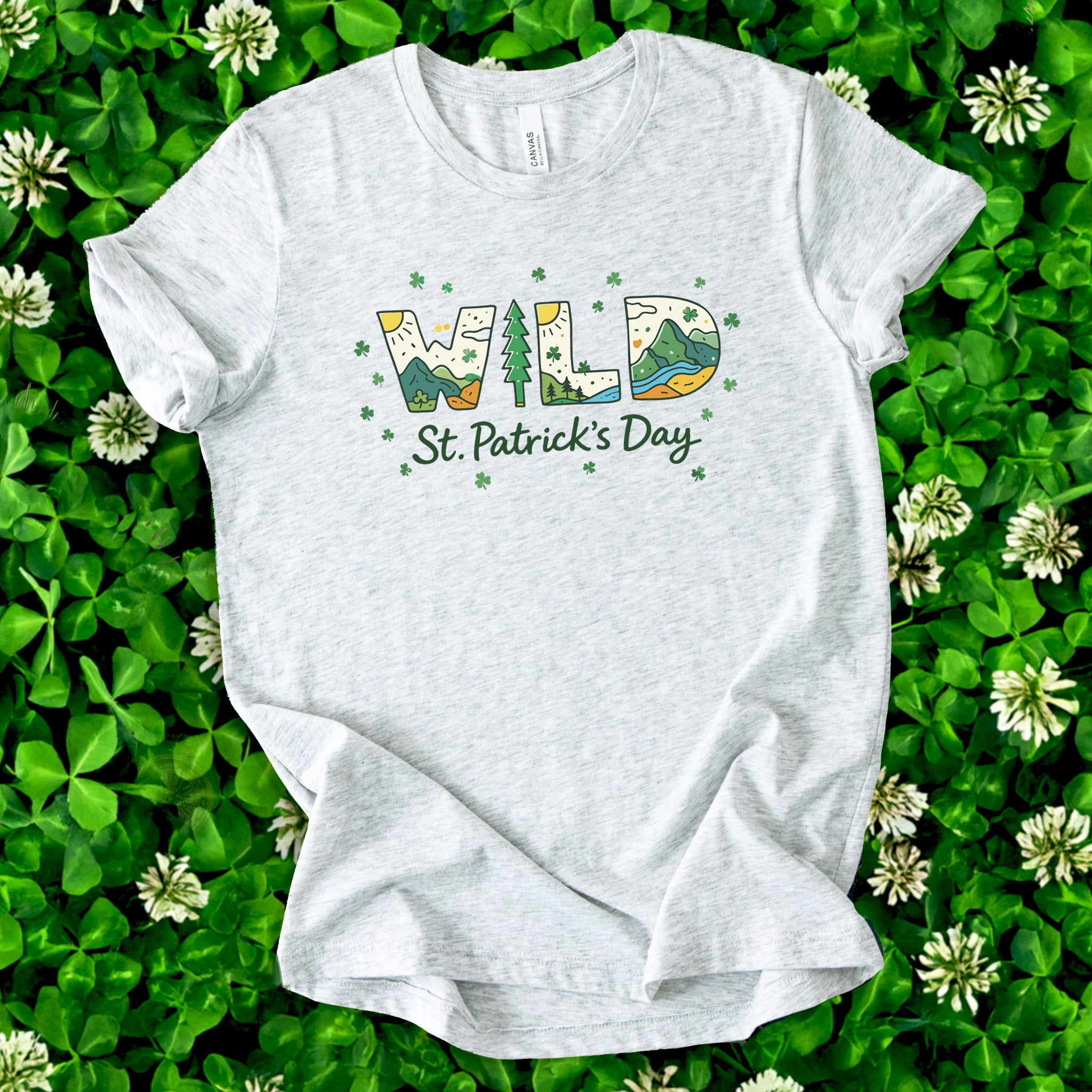 Wild St. Patrick’s Day T-Shirt – Lucky Mountains, Shamrocks & Outdoor Vibes