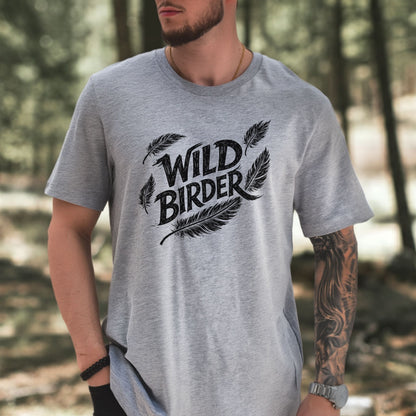 Wild Birder Feather Aesthetic Nature Lover T-Shirt