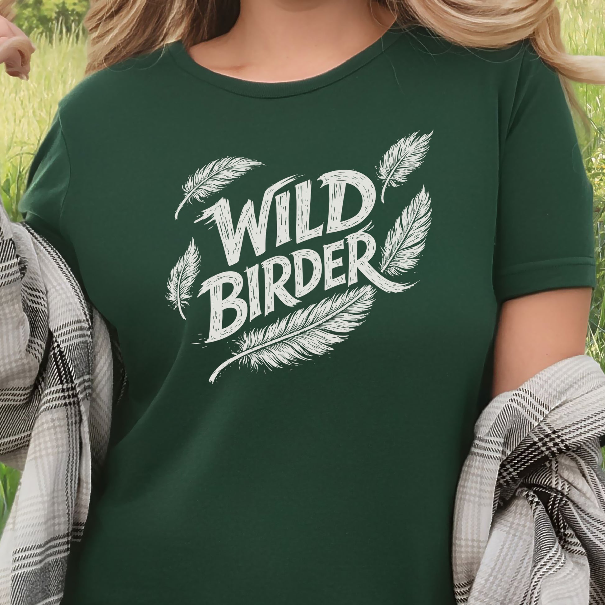 Wild Birder Feather Aesthetic Nature Lover T-Shirt