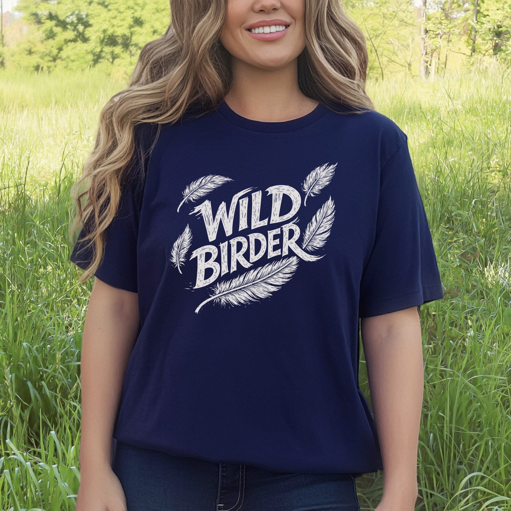 Wild Birder Feather Aesthetic Nature Lover T-Shirt