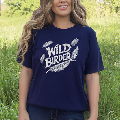 Wild Birder Feather Aesthetic Nature Lover T-Shirt