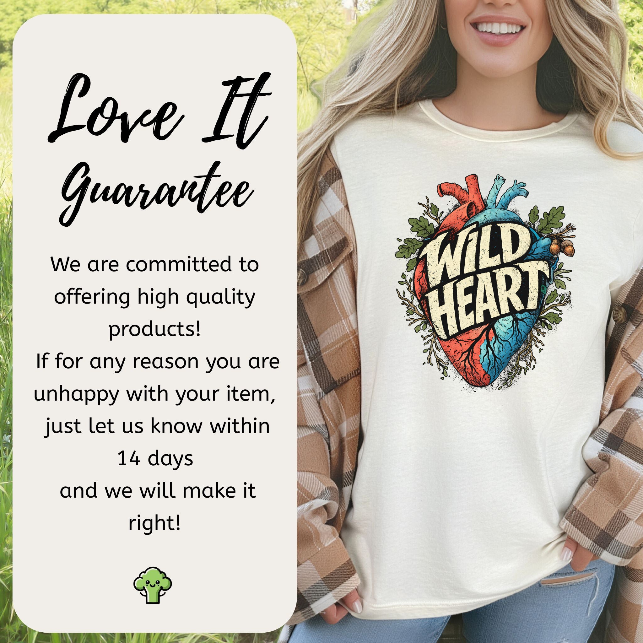 Wild Heart Botanical Anatomical Nature Adventure T-Shirt
