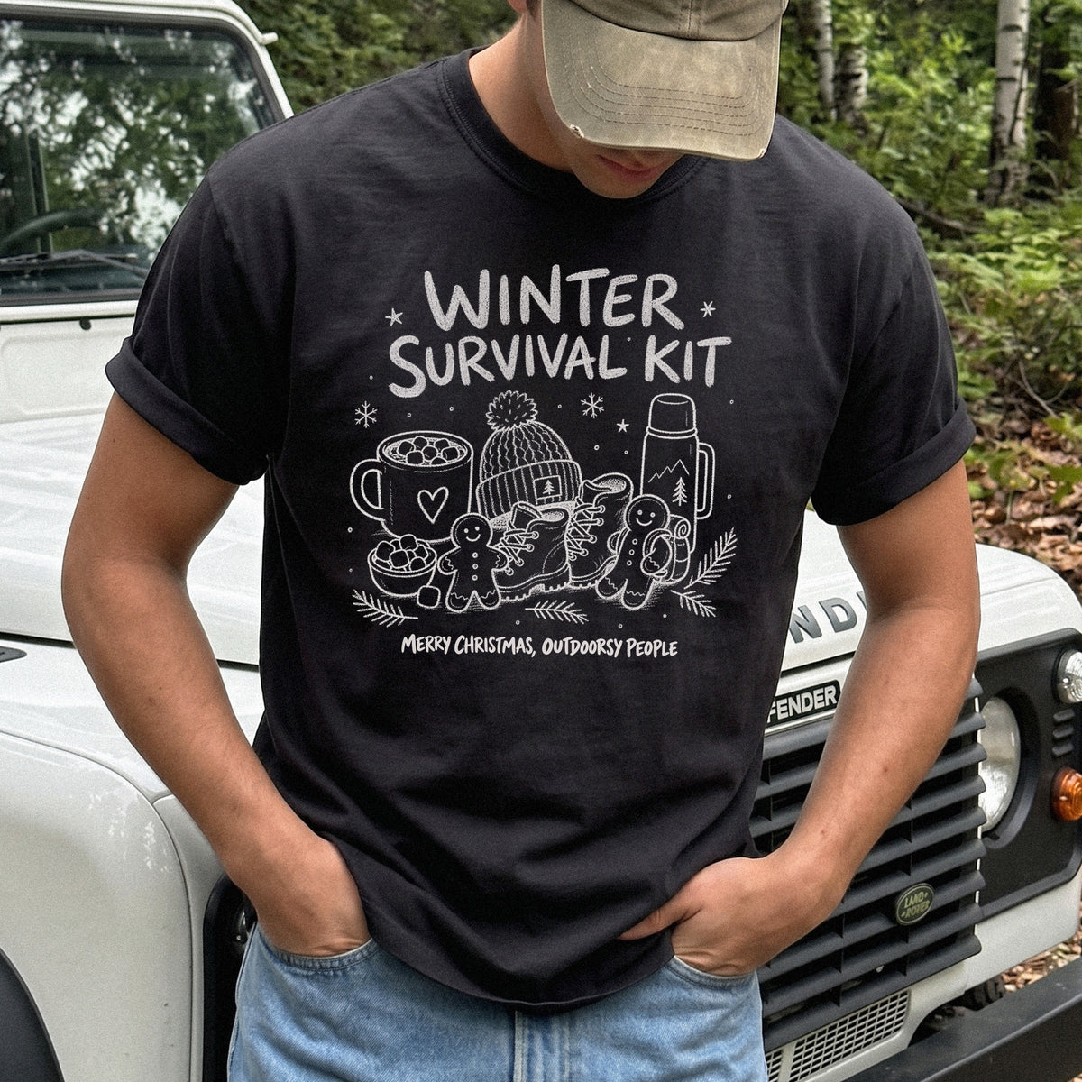 Winter Survival Kit Comfort Colors Shirt – Christmas Outdoors Tee