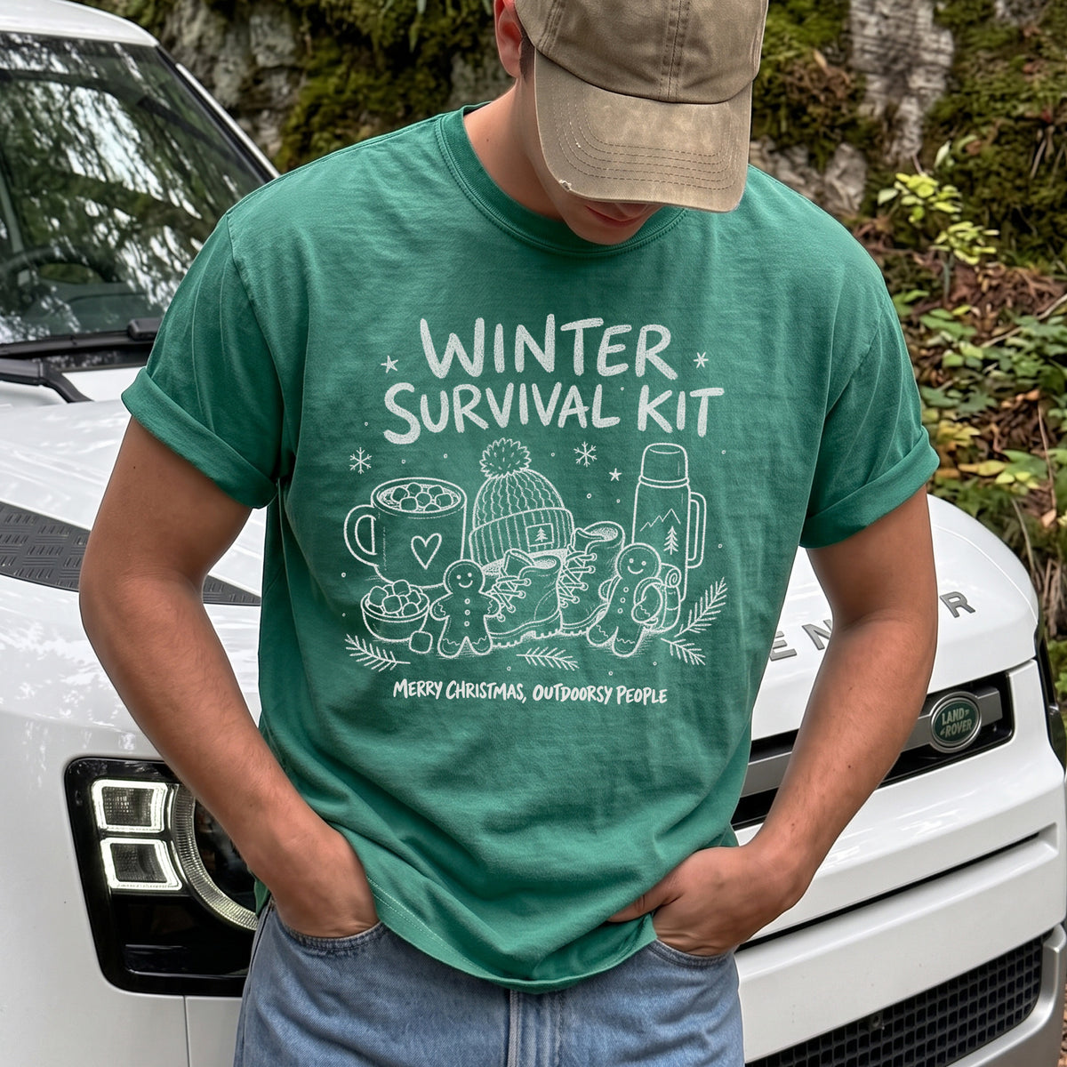 Winter Survival Kit Comfort Colors Shirt – Christmas Outdoors Tee