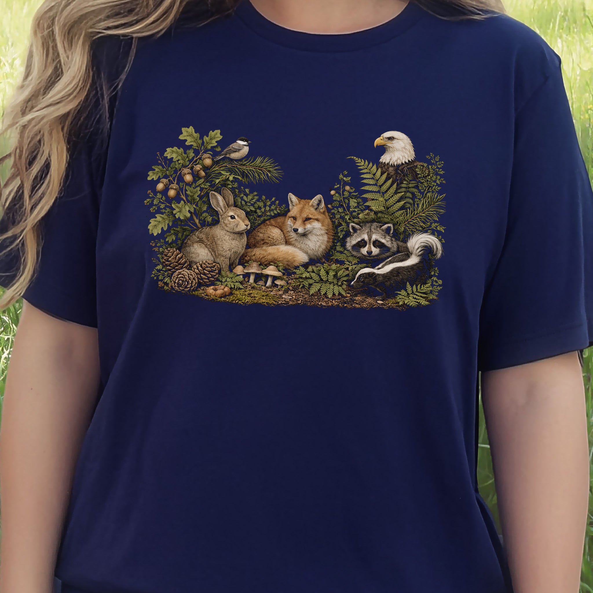 Forest Friends Gathering Woodland Wildlife T-Shirt
