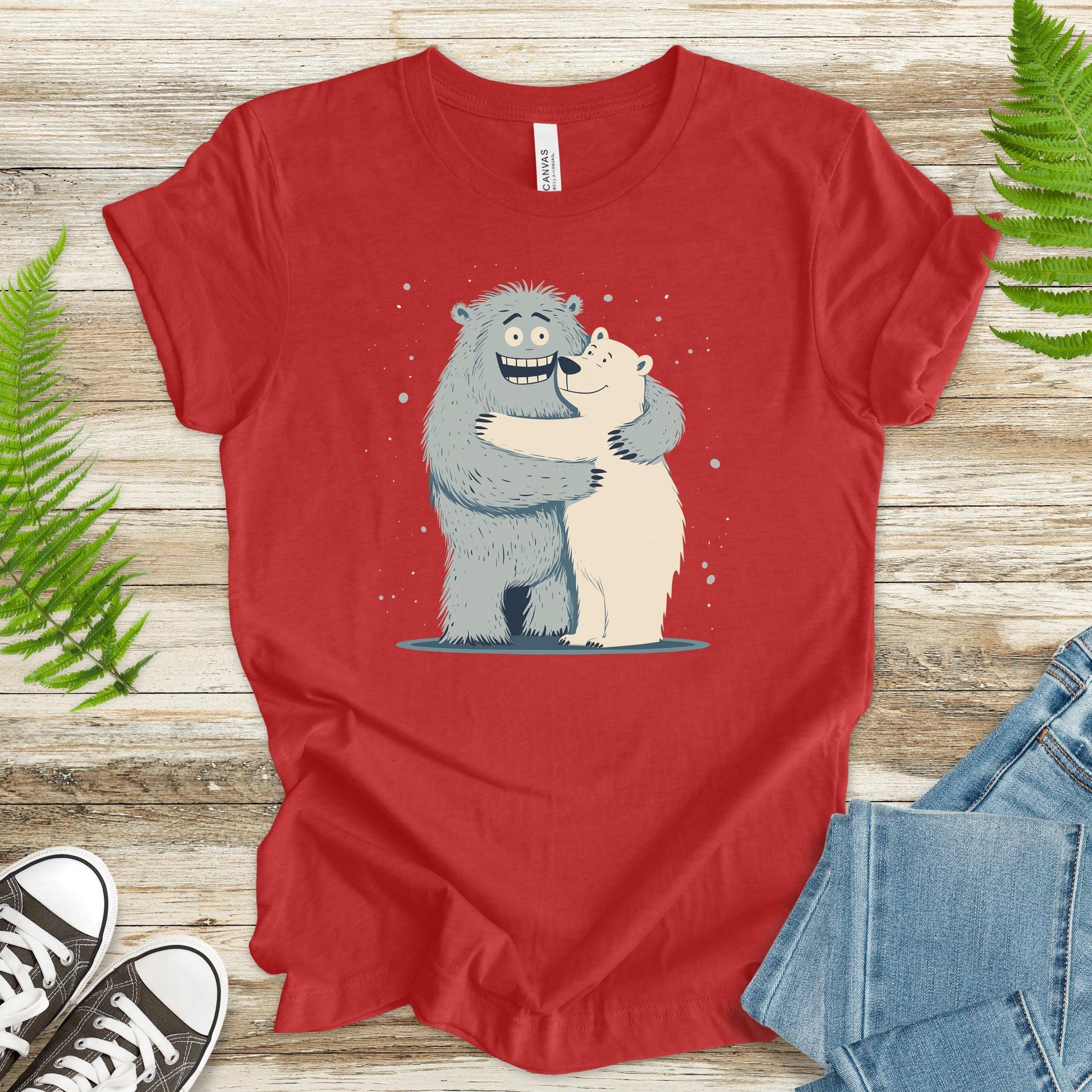 Yeti & Polar Bear Hug – Wild Love T-Shirt - TShirtree