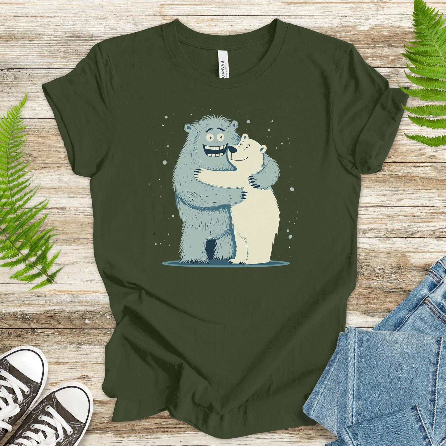 Yeti & Polar Bear Hug – Wild Love T-Shirt - TShirtree