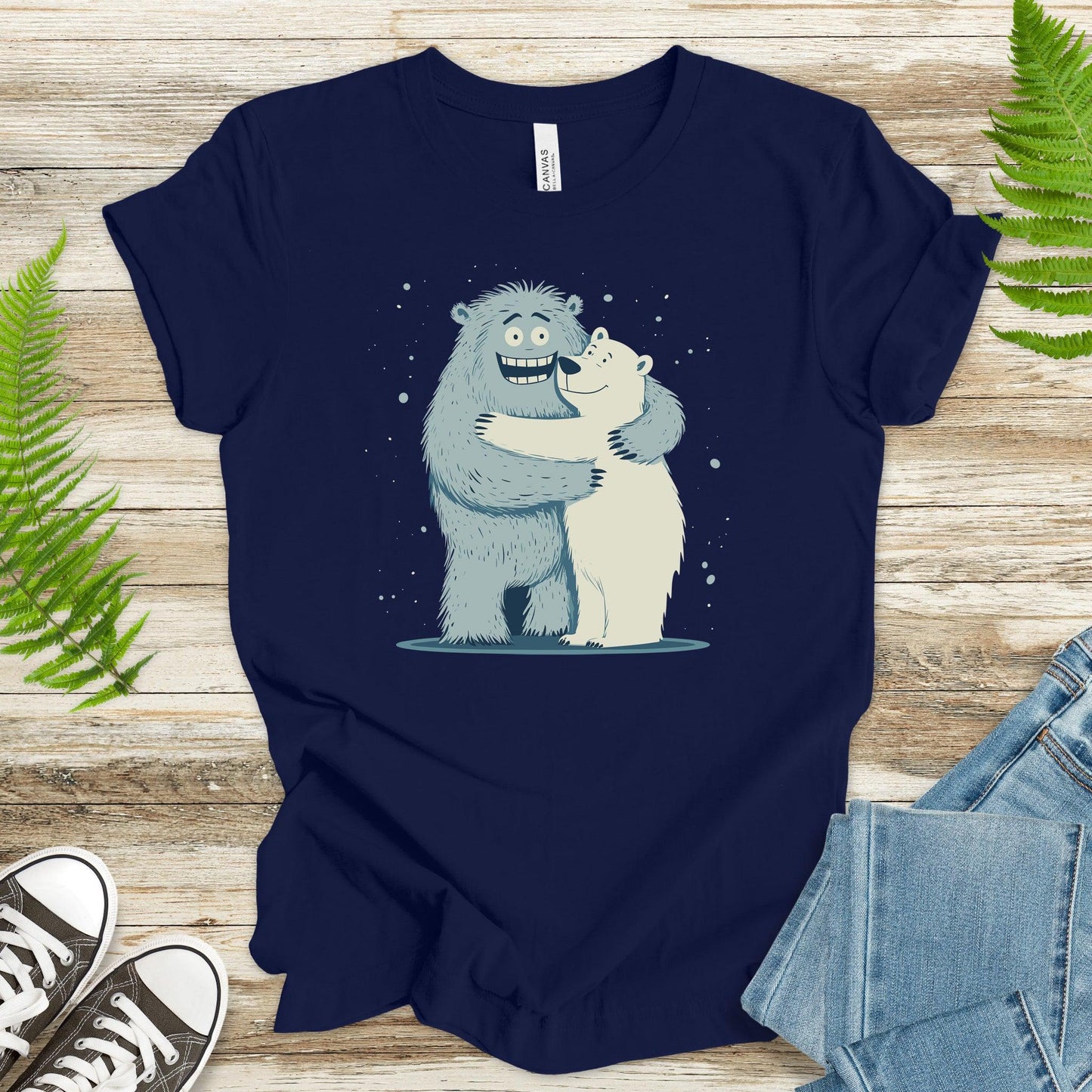 Yeti & Polar Bear Hug – Wild Love T-Shirt - TShirtree