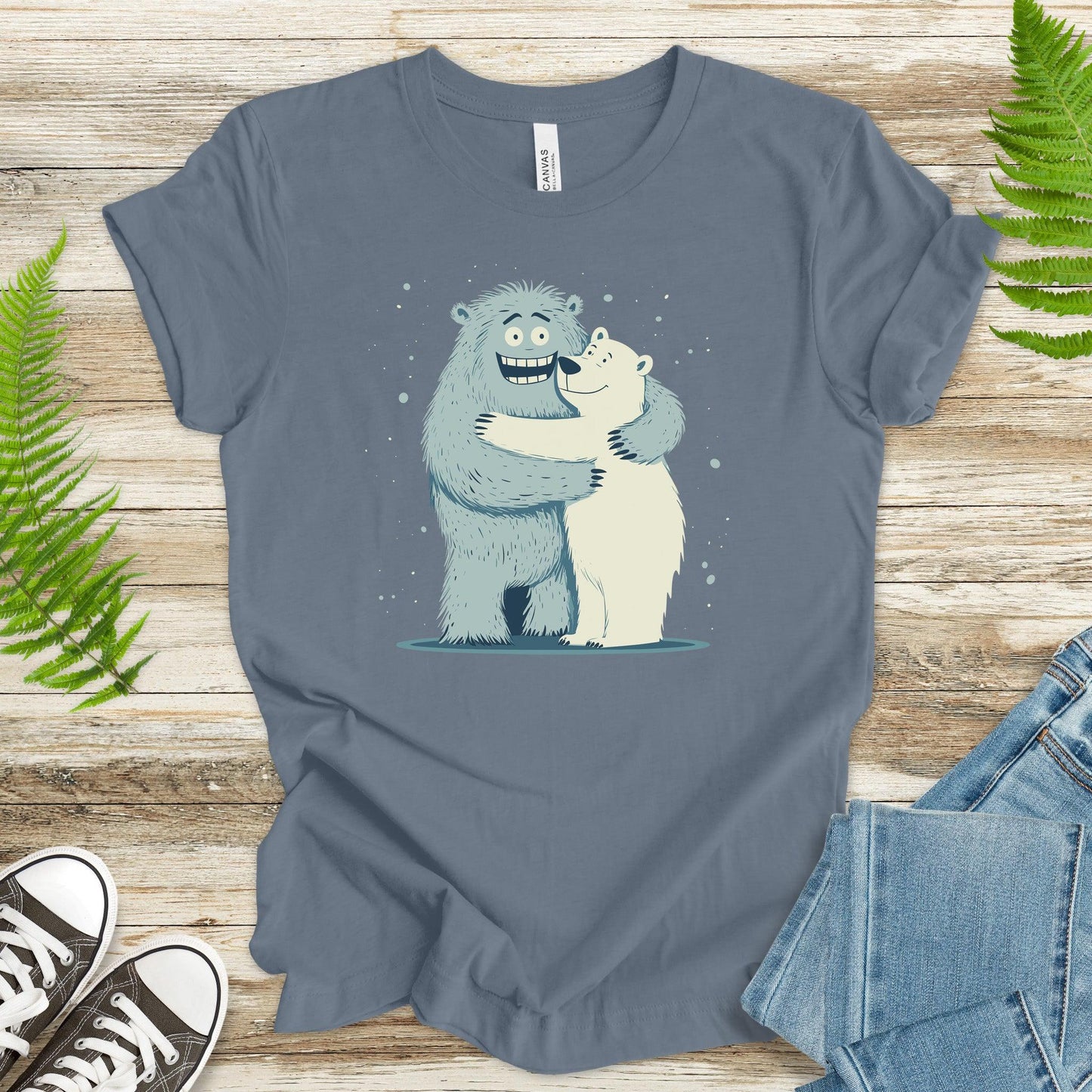 Yeti & Polar Bear Hug – Wild Love T-Shirt - TShirtree