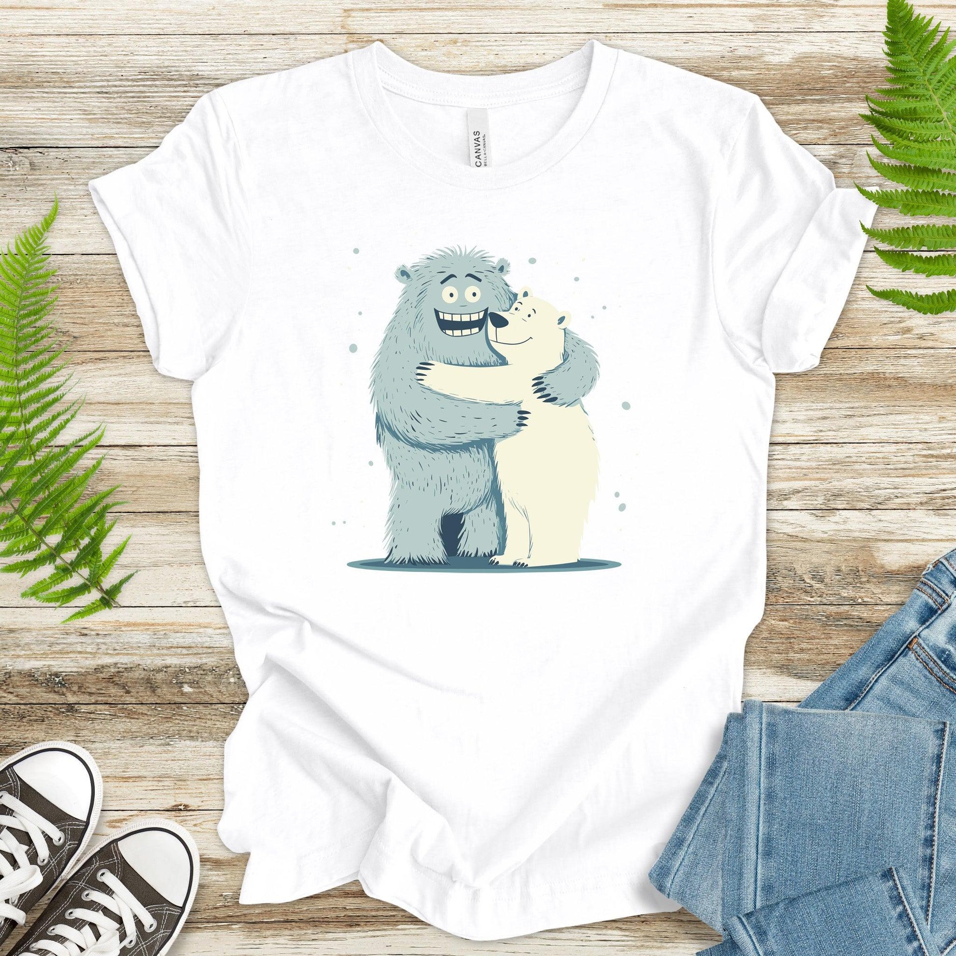 Yeti & Polar Bear Hug – Wild Love T-Shirt - TShirtree