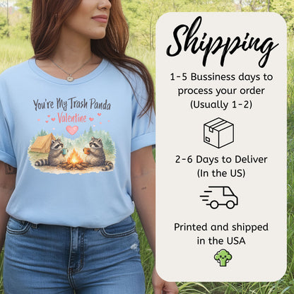 You’re My Trash Panda Valentine Cute Raccoon Campfire Shirt