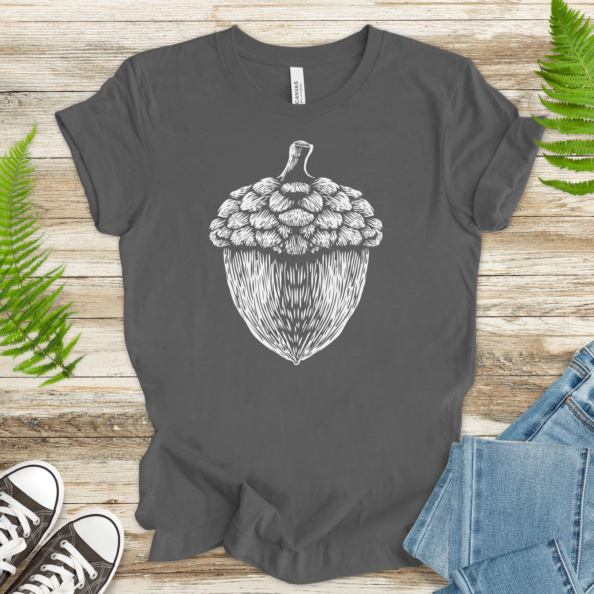 Acorn Oak Autumn Nature Botanical T-Shirt